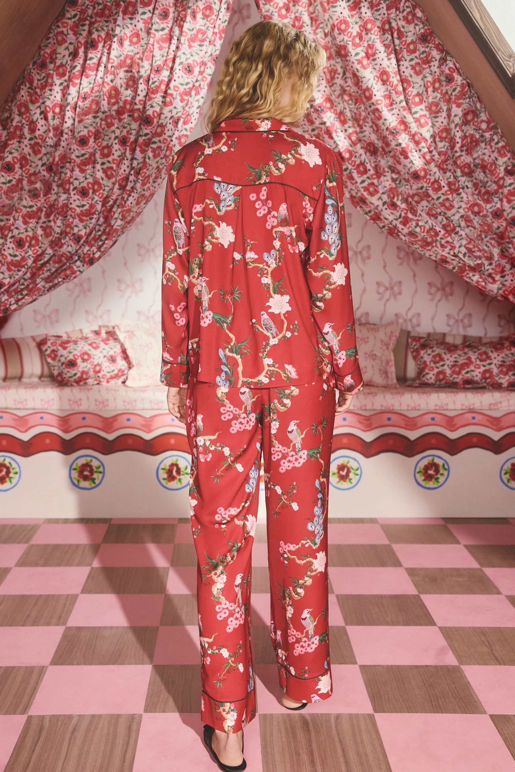 Cath Kidston Pyjama Cath Kidston Schlafanzug mit Knopfleiste (2 tlg)