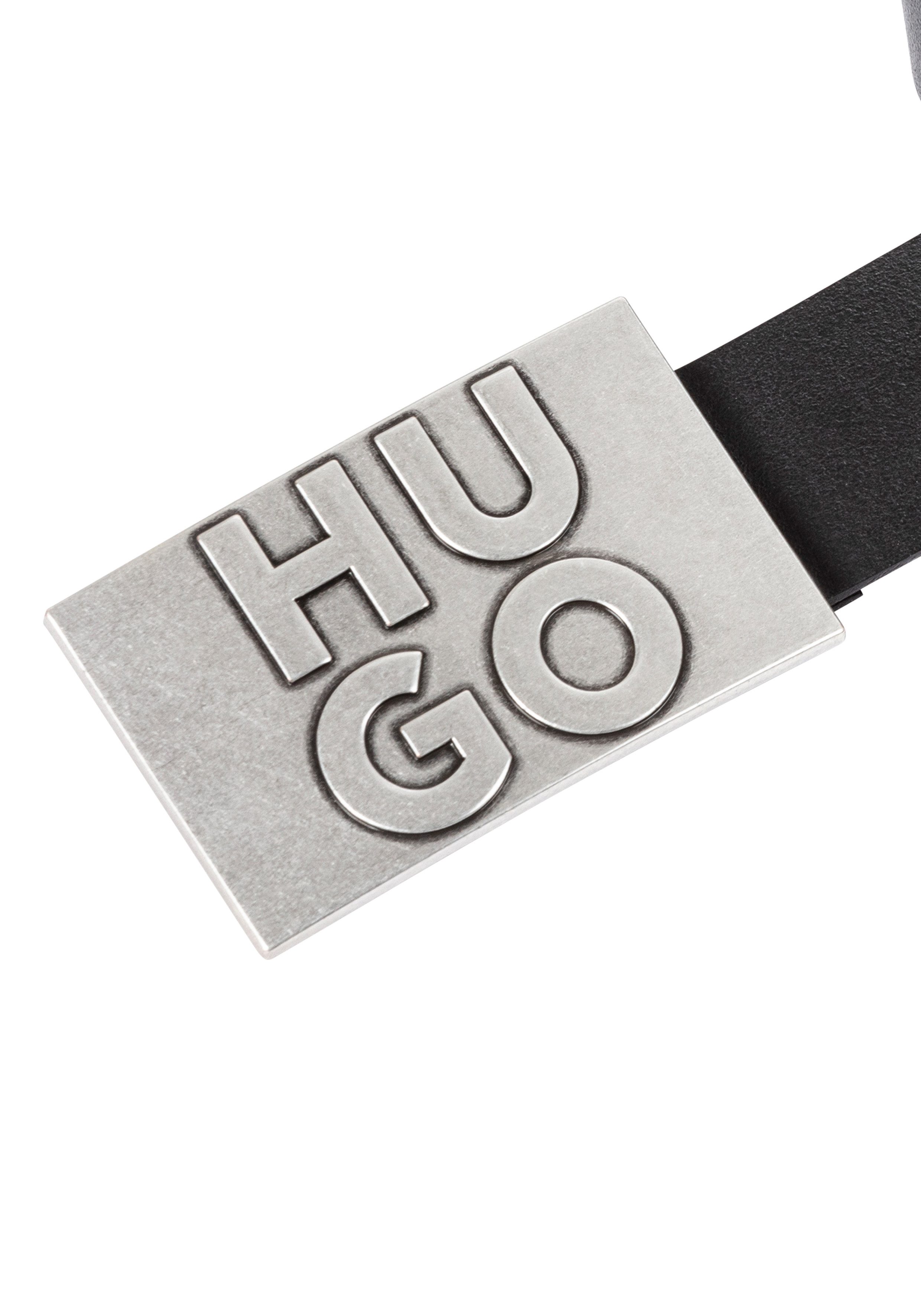 HUGO Ledergürtel Gunter_Sz35 Mit Markenlabel von HUGO günstig online kaufen