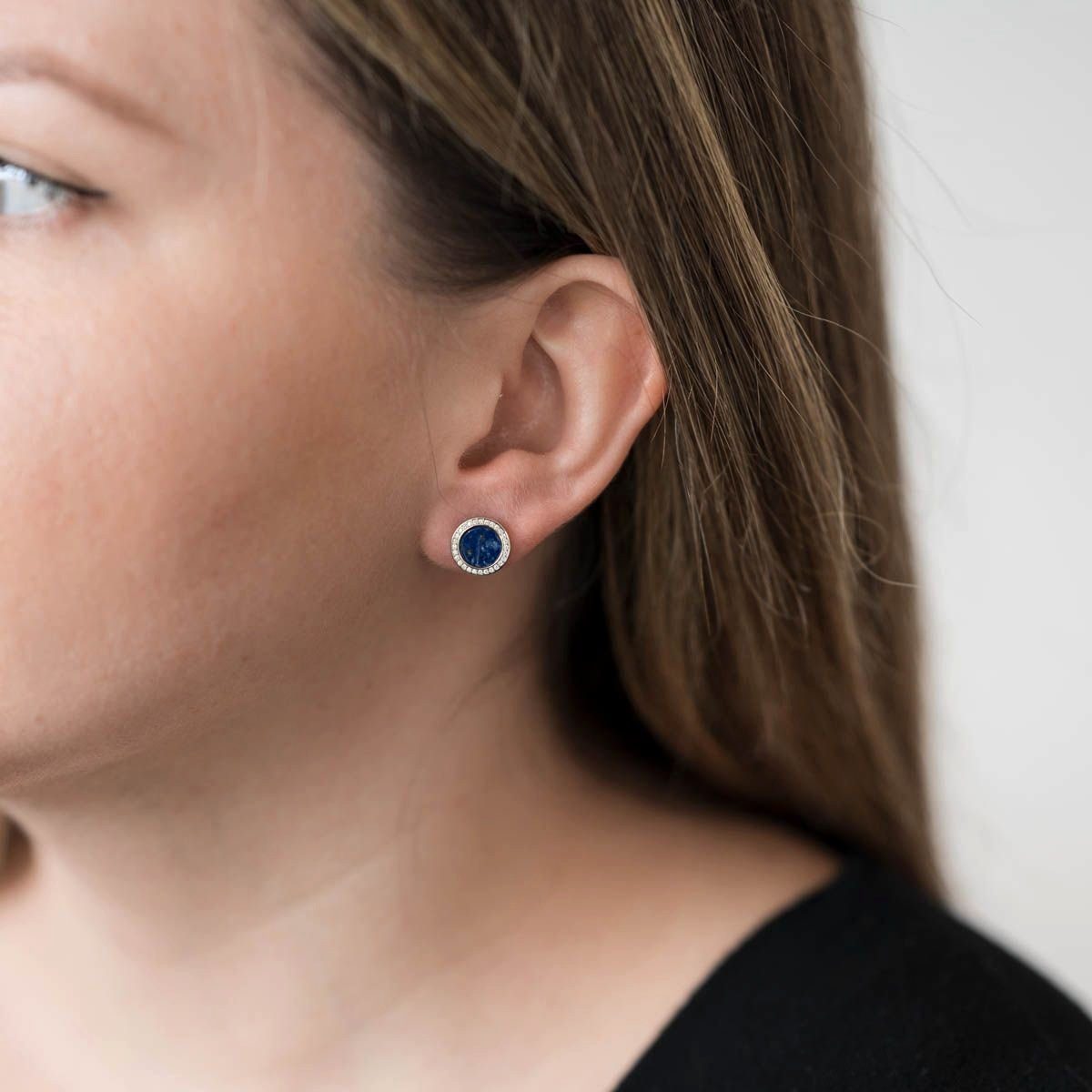 Materia Paar Ohrstecker Damen Lapislazuli blau Zirkonia SO-394, 925 Sterlin günstig online kaufen