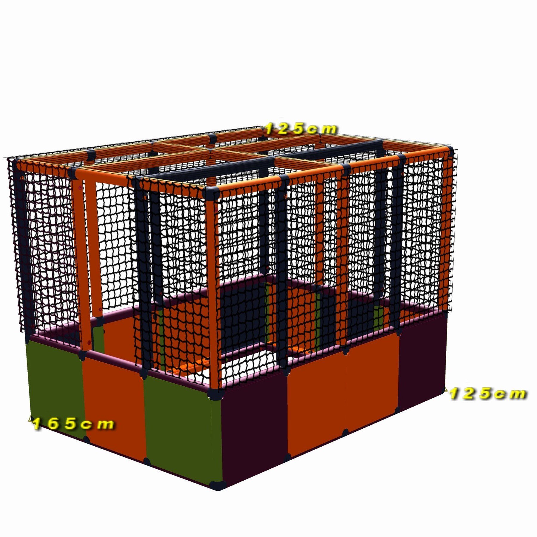 move and stic Bällebad BALLCENTER Kugelbad Ballebad ohne Boden Bällepool, (komplettes Spielset ohne Bälle), erweiterbar, umbaubar, Made in Germany