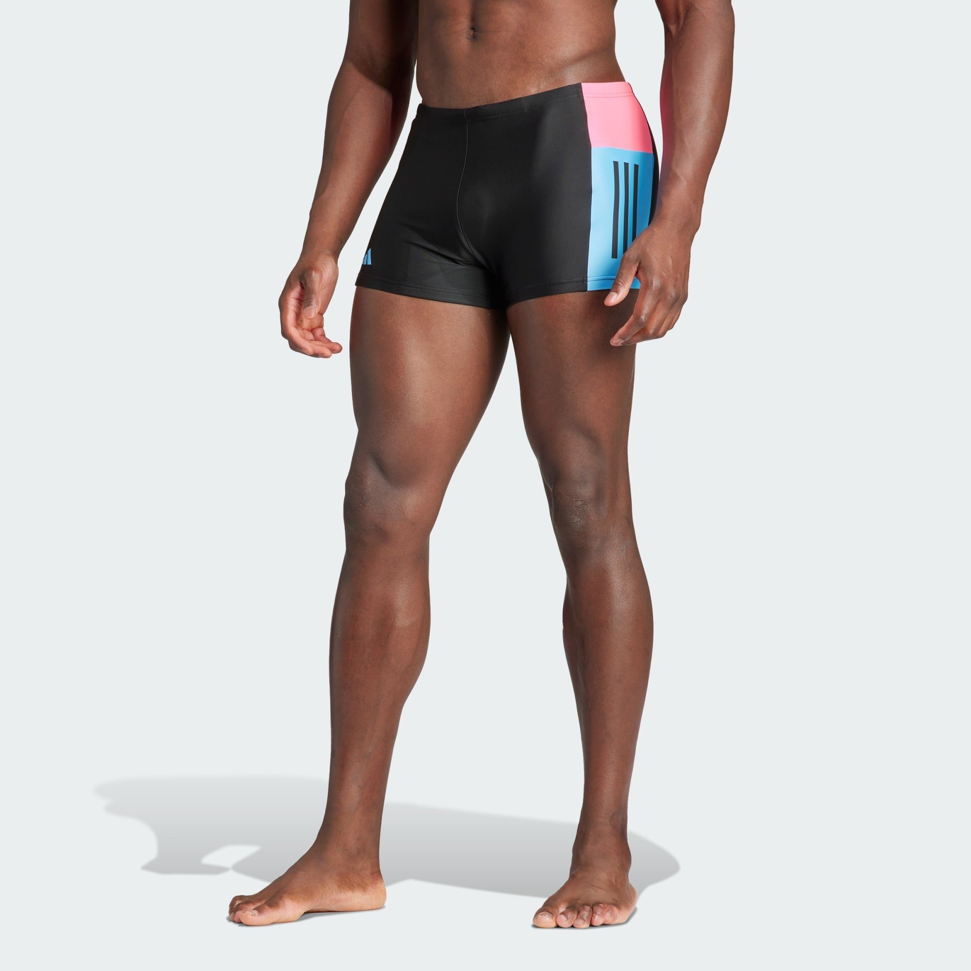 adidas Performance Boxer-Badehose COLORBLOCK 3-STREIFEN BOXER-BADEHOSE Black / Lucid Pink / Blue Burst / Black