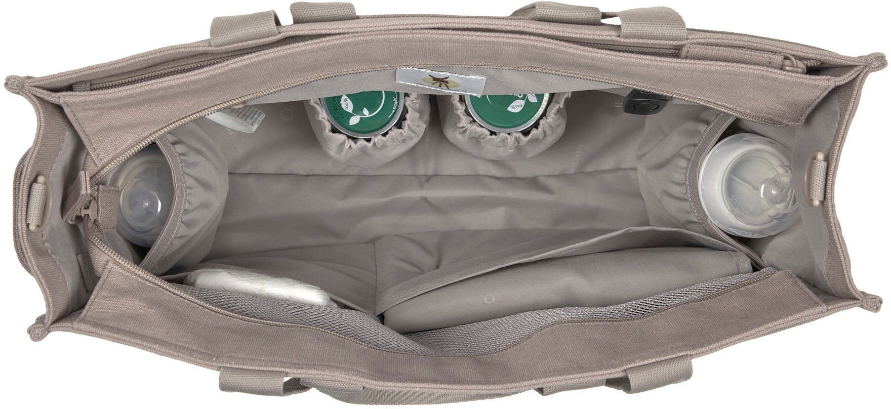 LÄSSIG Wickeltasche Green Label, Tote Up Bag, taupe