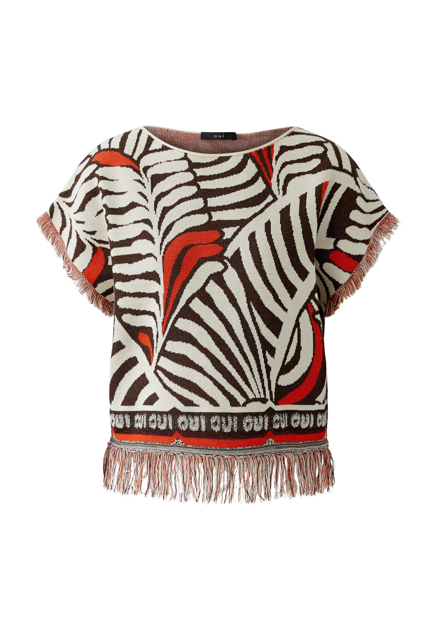 Oui Rundhalspullover