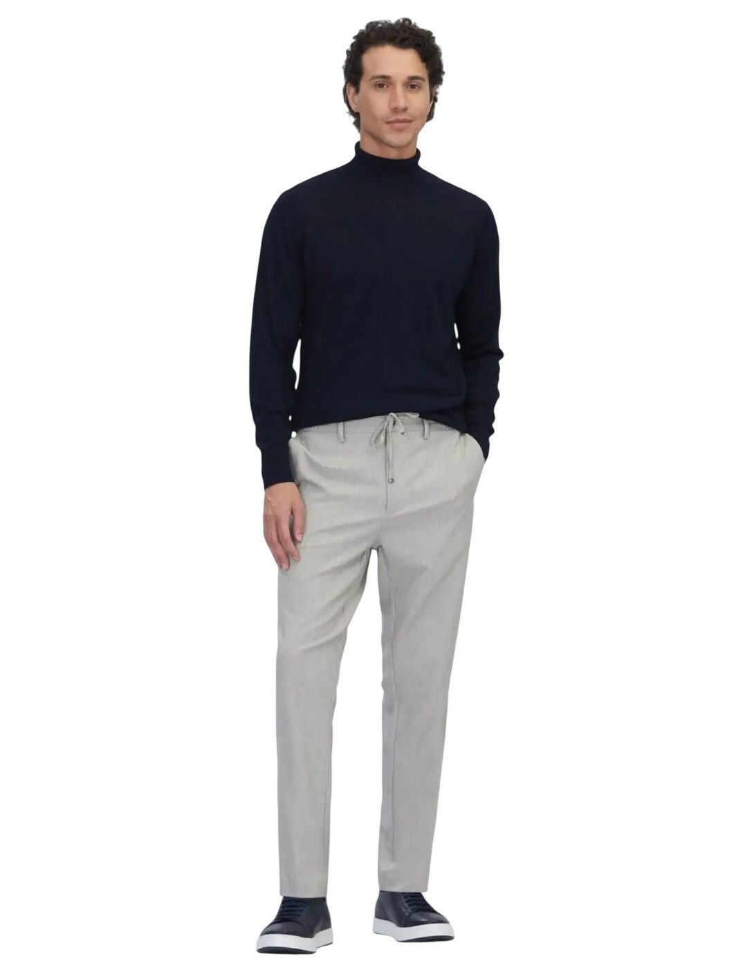 KİP Steppweste Marineblaues Strick-Sweatshirt