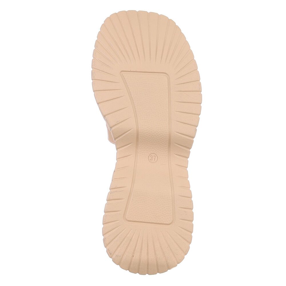 Ital-Design Beige Plateau-Riemensandalen für Damen – Komfortabel & Trendy Plateausandaletten (89372589) Blockabsatz Sandalen & Sandaletten in Beige