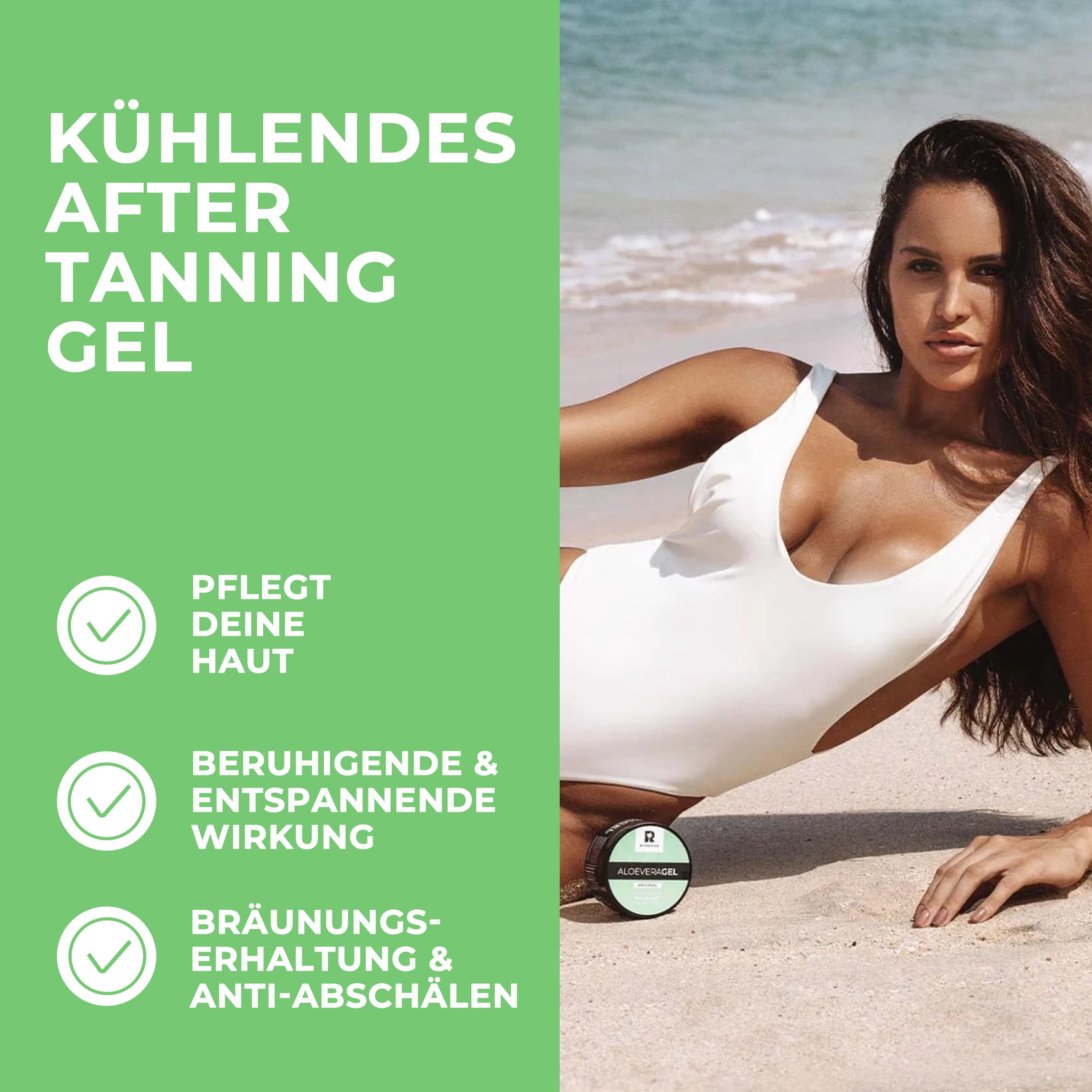 BYROKKO After Sun-Gel BYROKKO Aloe Vera Gel – Schnell einziehendes, kühlendes After-Sun Gel, 1-tlg.