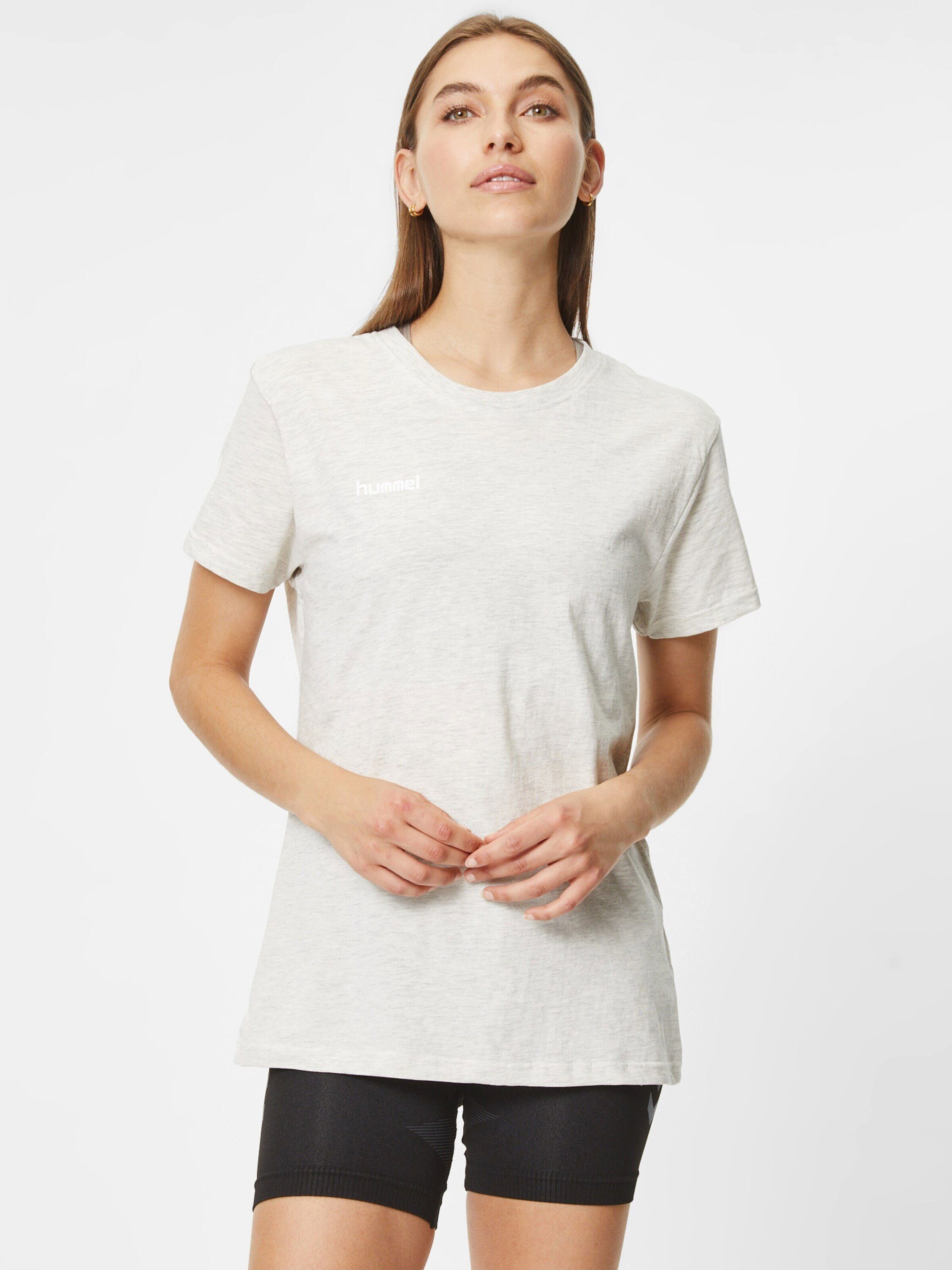 hummel Plain/ohne beige T-Shirt Details (1-tlg)