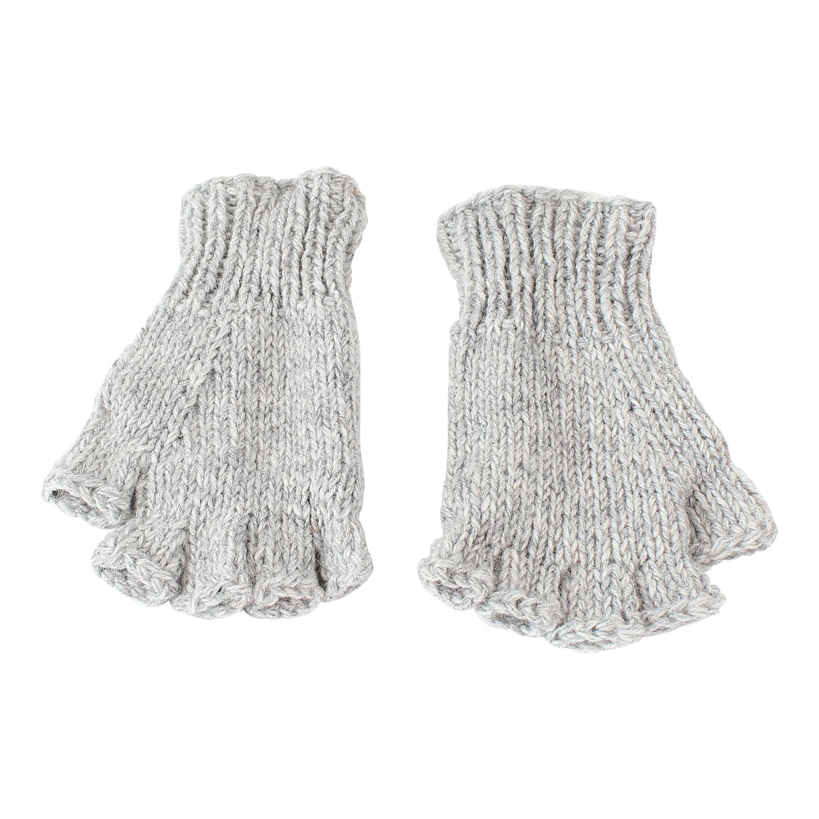 BUDDHA arts&more Strickhandschuhe Fingerlinge Halbfingerlinge aus Nepal