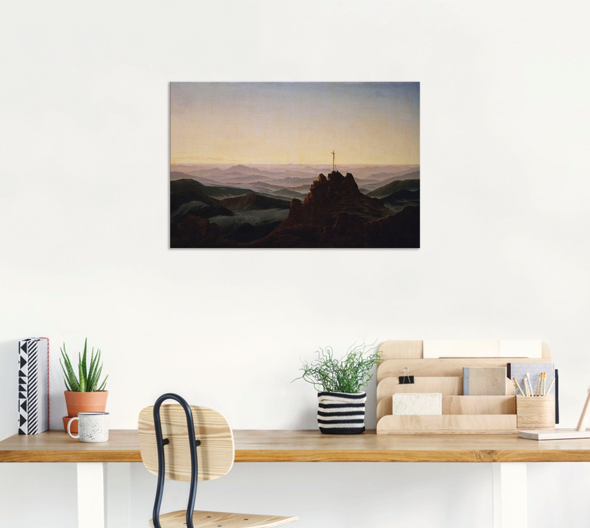 Artland Morgen Größen Wandaufkleber als Alubild, Leinwandbild, oder Um versch. St), im Berge in Poster Riesengebirge. 1810, Wandbild (1