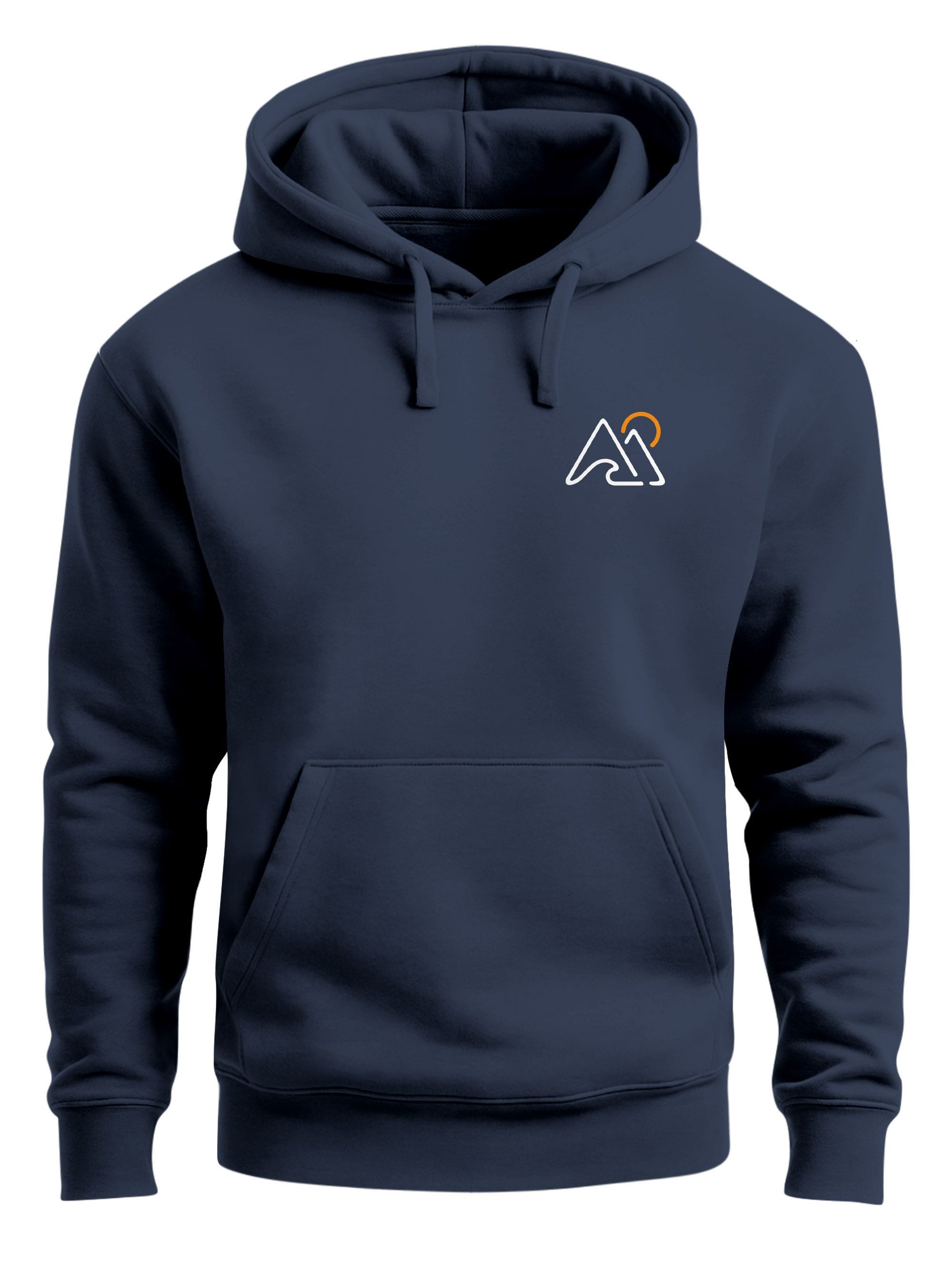 Neverless Hoodie Herren Hoodie Mountain Logo Kapuzensweatshirt mit kleinem günstig online kaufen