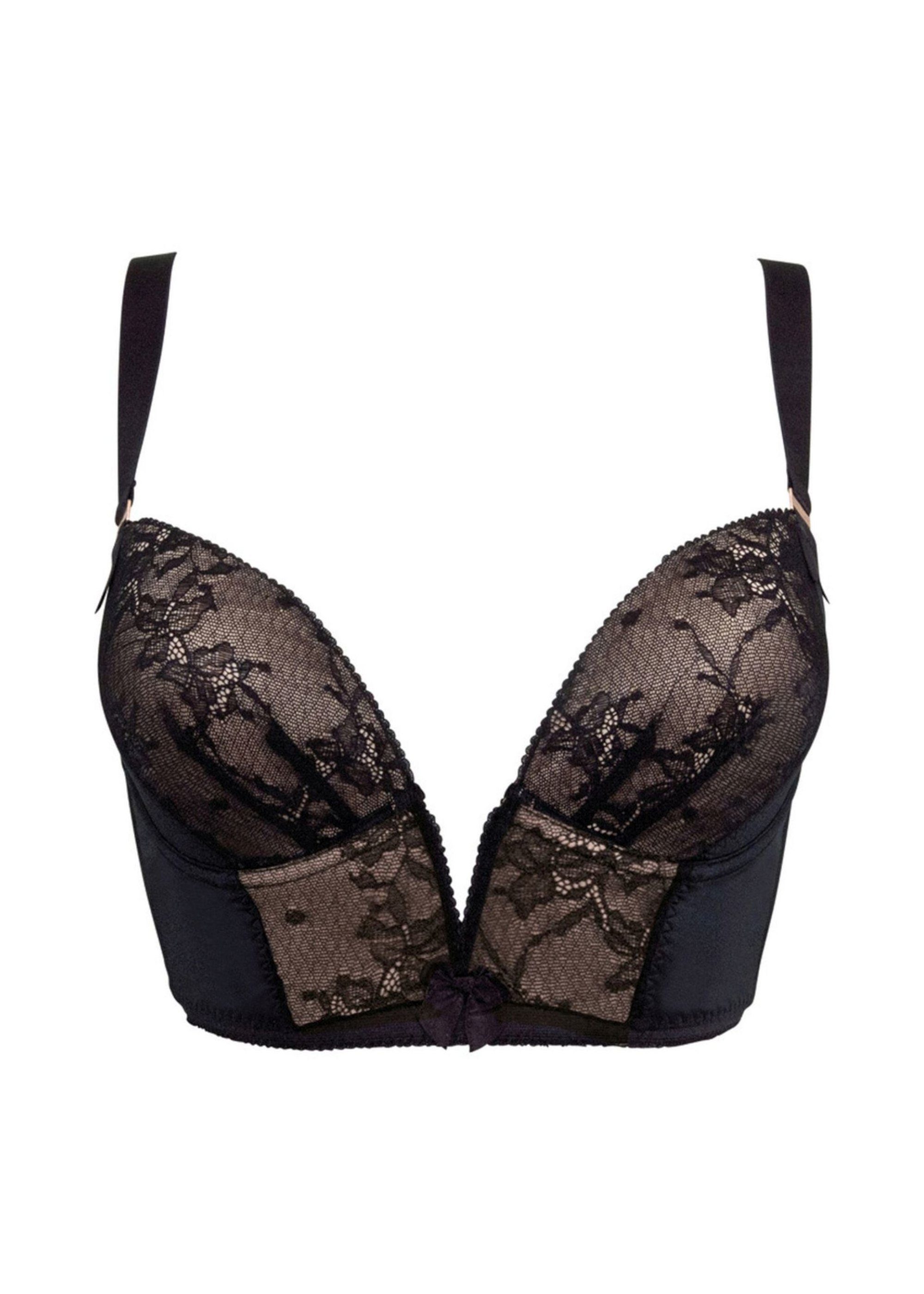 Gossard Dekolleté-BH VIP Retrolution Staylo Push-Up BH Black (Longline BH, Teilspitze)