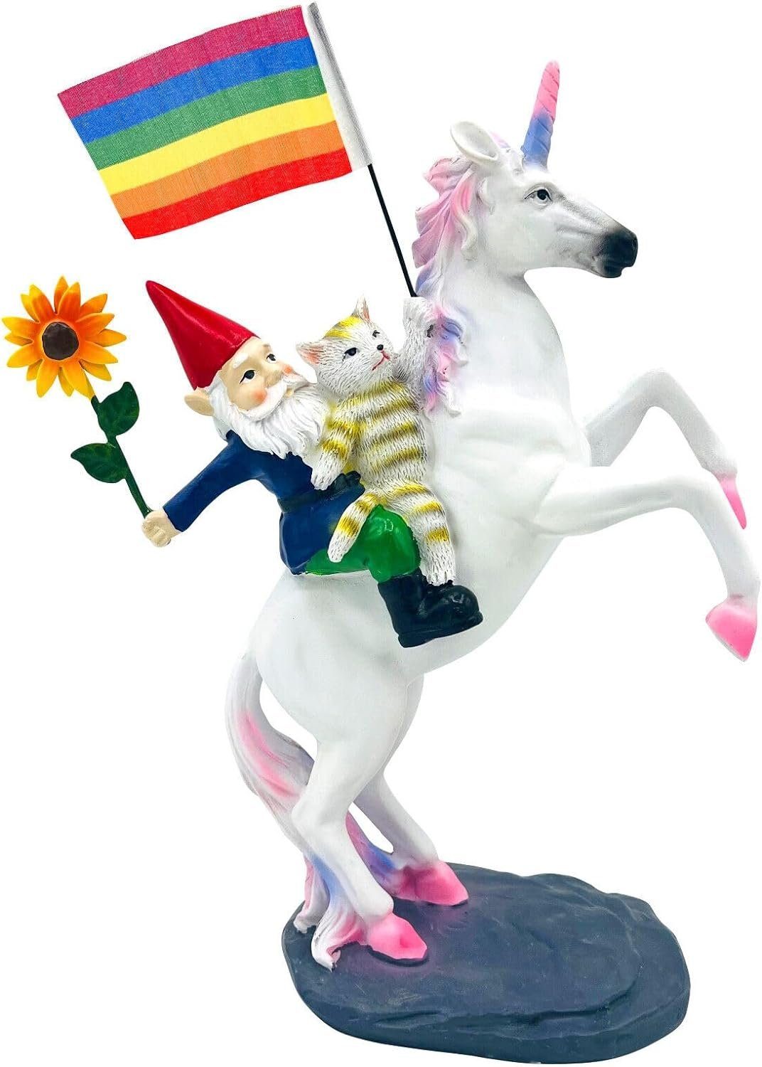 SEWAS Gartenzwerge Gartenzwerg Einhorn Regenbogen, Dekofigur, günstig online kaufen