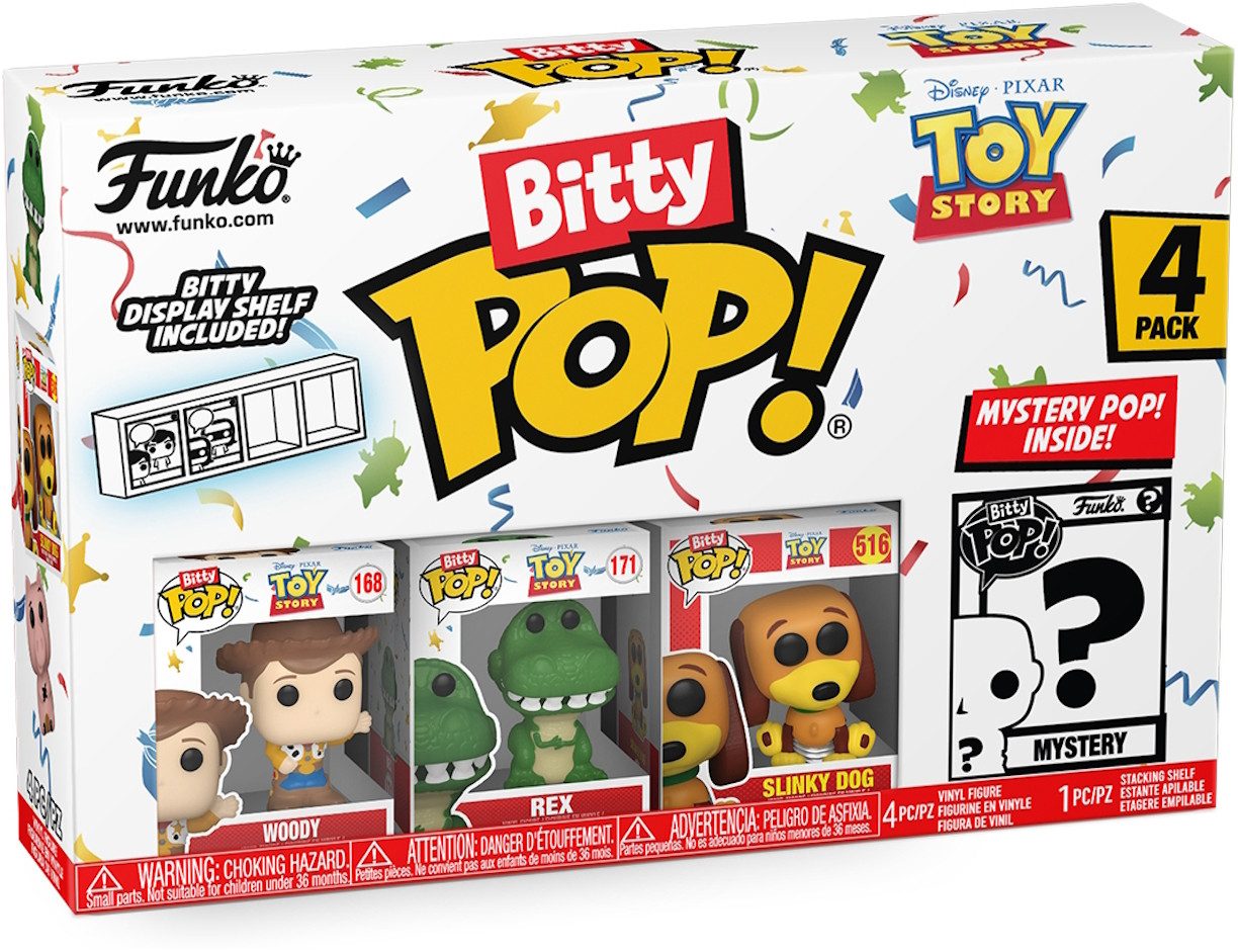 Funko Spielfigur Toy Story Woddy Rex Slinky Dog & Mystery Bitty Pop