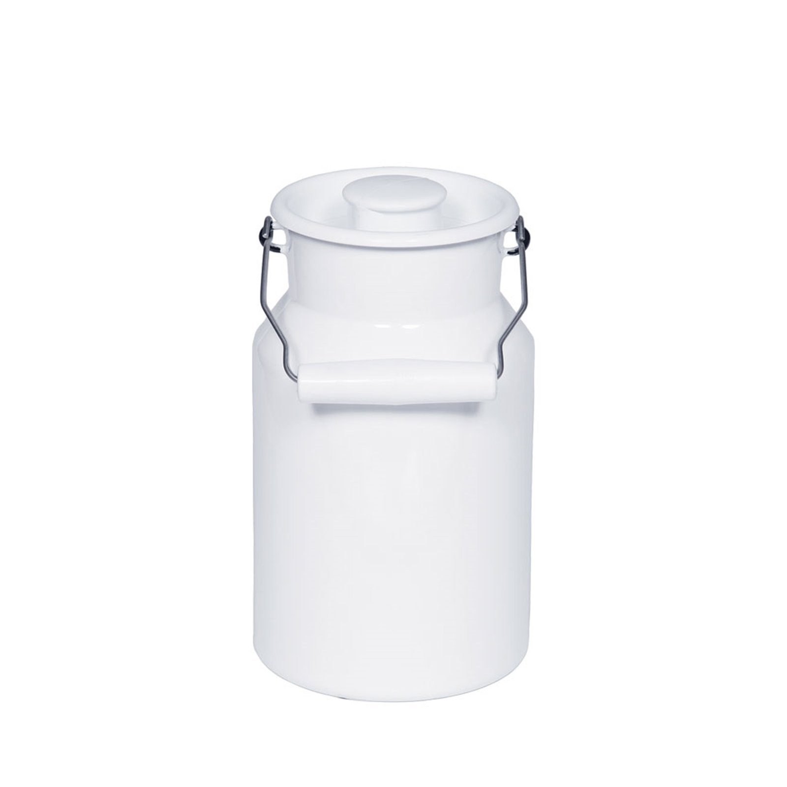 Riess Milchkanne Milchkanne mit Deckel PASTELL WEISS, 1 l, (Stück, 1-St., 1 Milchkanne), Kanne Rahmgießer