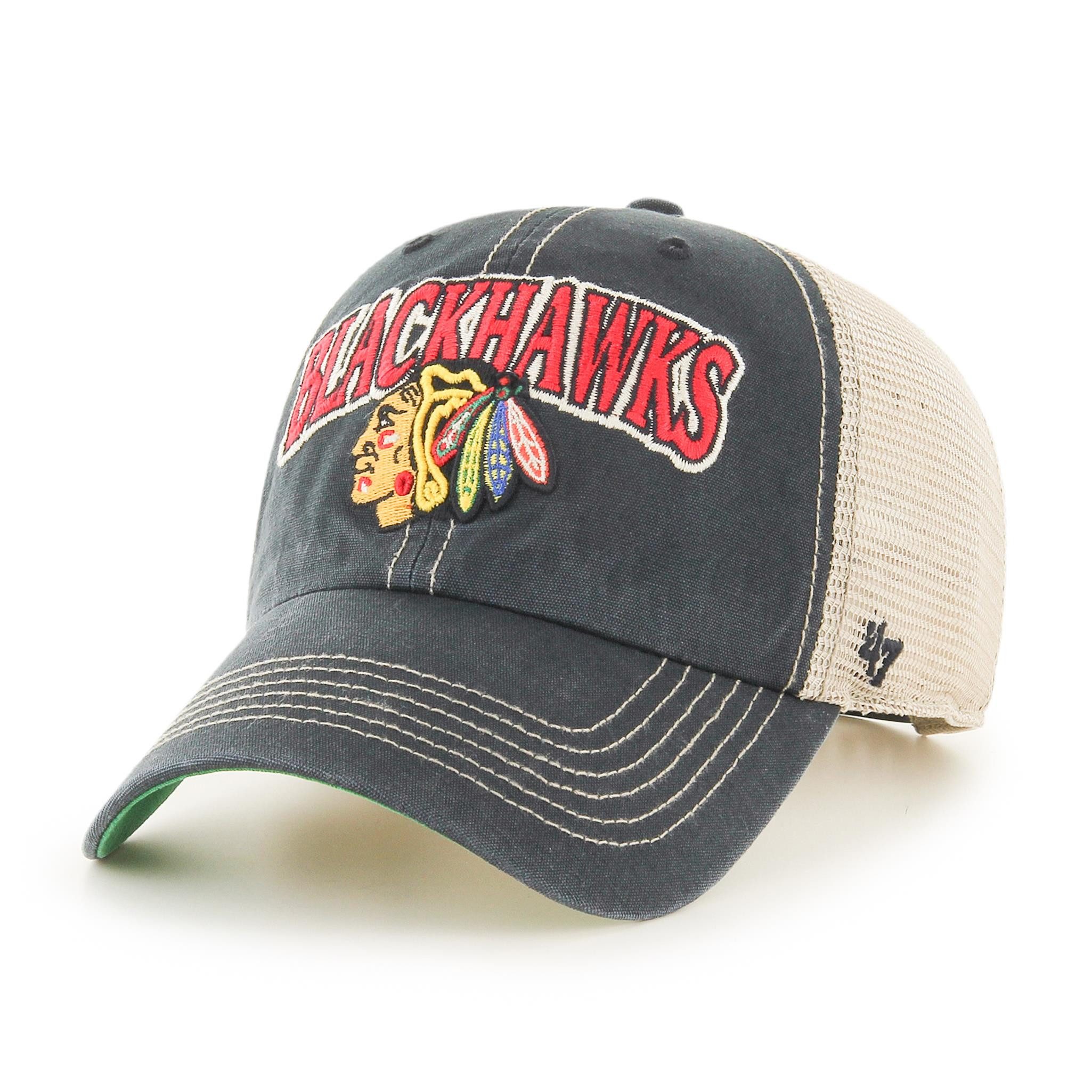 Baseball Cap '47 Brand Cap NHL Chicago Blackhawks Tuscaloosa CLEAN UP Vintage Black