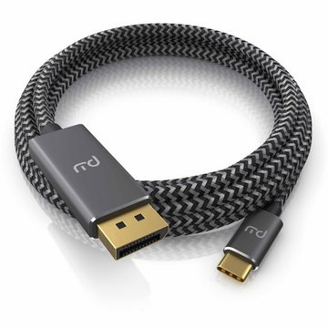 Primewire Audio- & Video-Kabel, USB-C, DisplayPort (100 cm), USB Typ C zu DP Konverterkabel Adapterkabel 8K 7680 × 4320 @30 Hz - 1m
