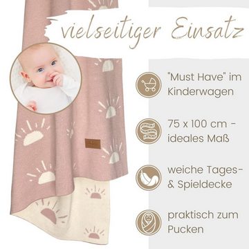 Babydecke DIKOS® Babydecke aus *100%* Bio Baumwolle, Strickdecke, Geschenk, DIKOS, PREMIUM Qualität atmungsaktiv, nachhaltig, plastikfrei, kuschelweich