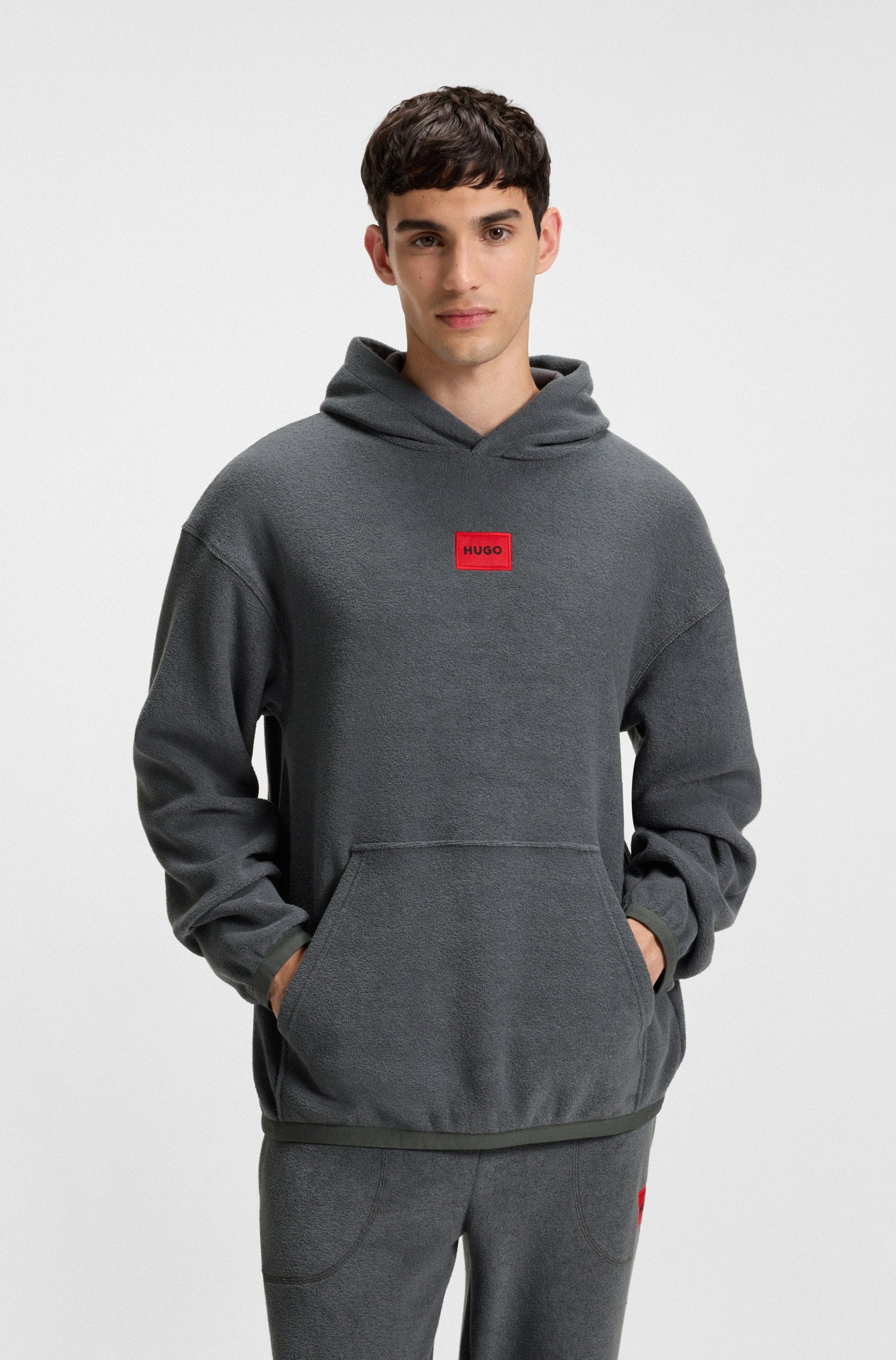 HUGO Hoodie Relaxed Fit, Fleece-Qualität