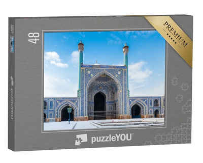 puzzleYOU Puzzle Innenhof der Schah-Moschee in Isfahan, Iran, 48 Puzzleteile, puzzleYOU-Kollektionen Shah Moschee, Isfahan, Iran