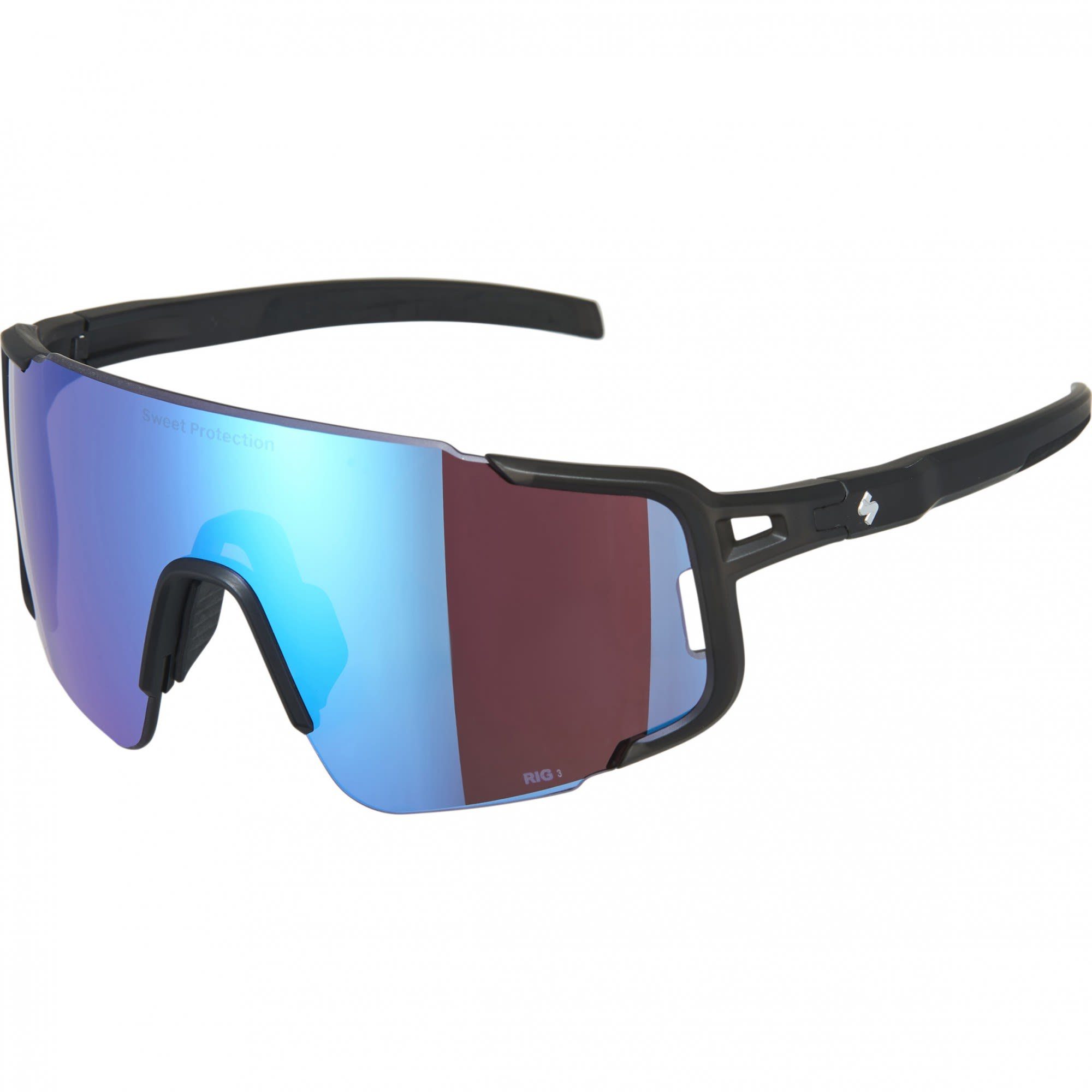 Crystal Accessoires Rig Max Protection Reflect Aquamarine Fahrradbrille Matte Sweet RIG Ronin Protection - Black Sweet
