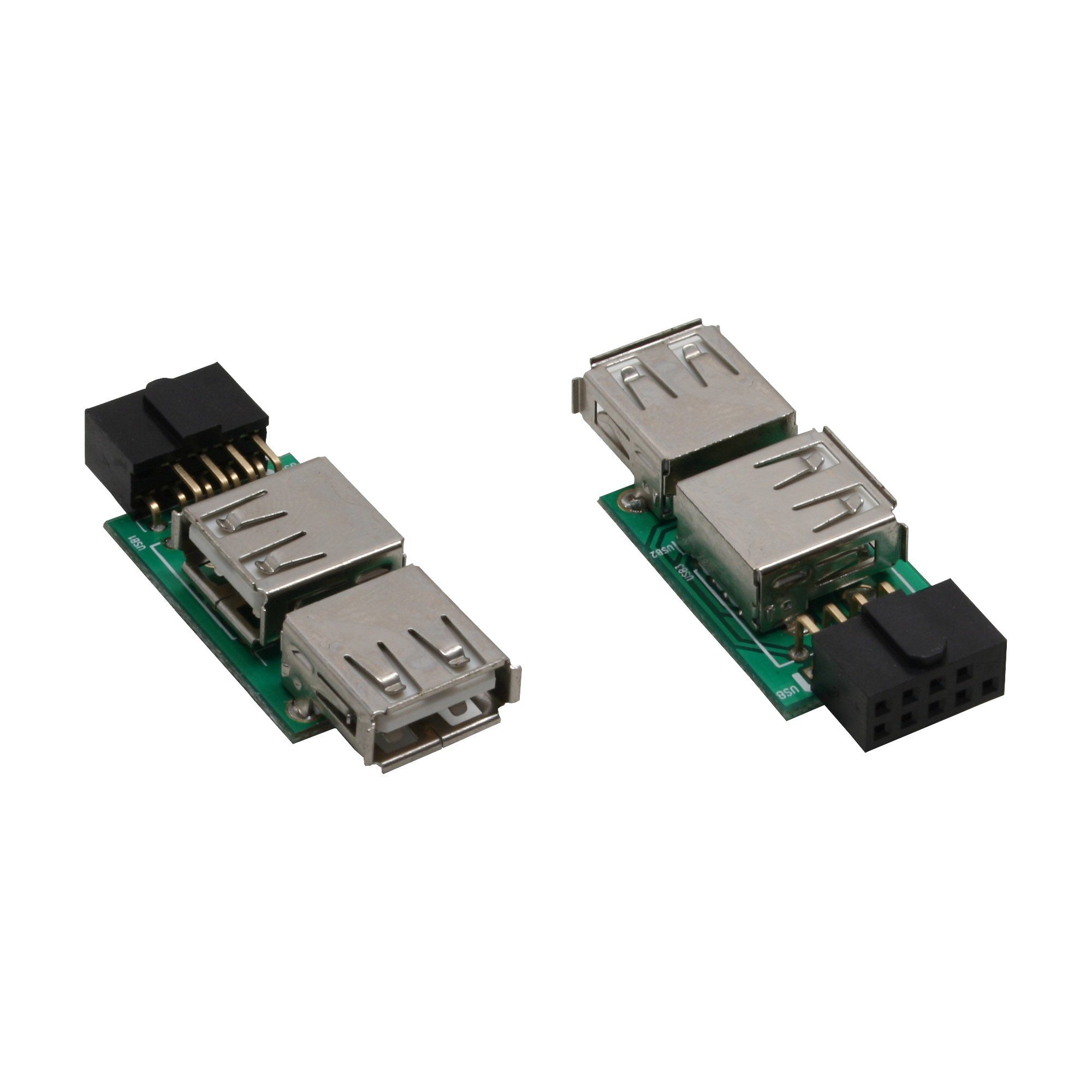 InLine® USB 2.0 Adapter, 2x Buchse A auf Pfostenanschluss USB-Adapter