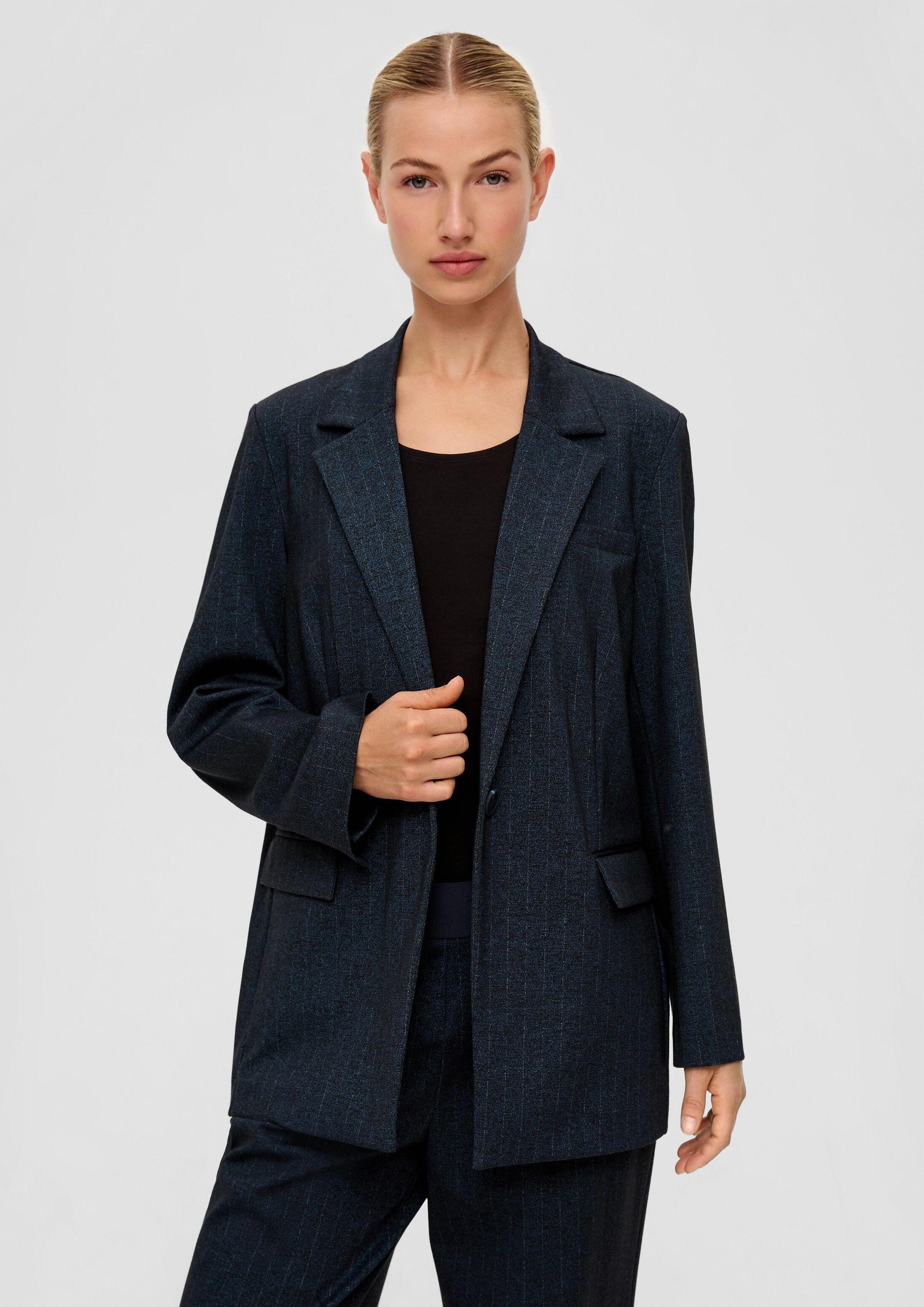 s.Oliver Jackenblazer Indoor-Blazer Blazer mit Nadelstreifen