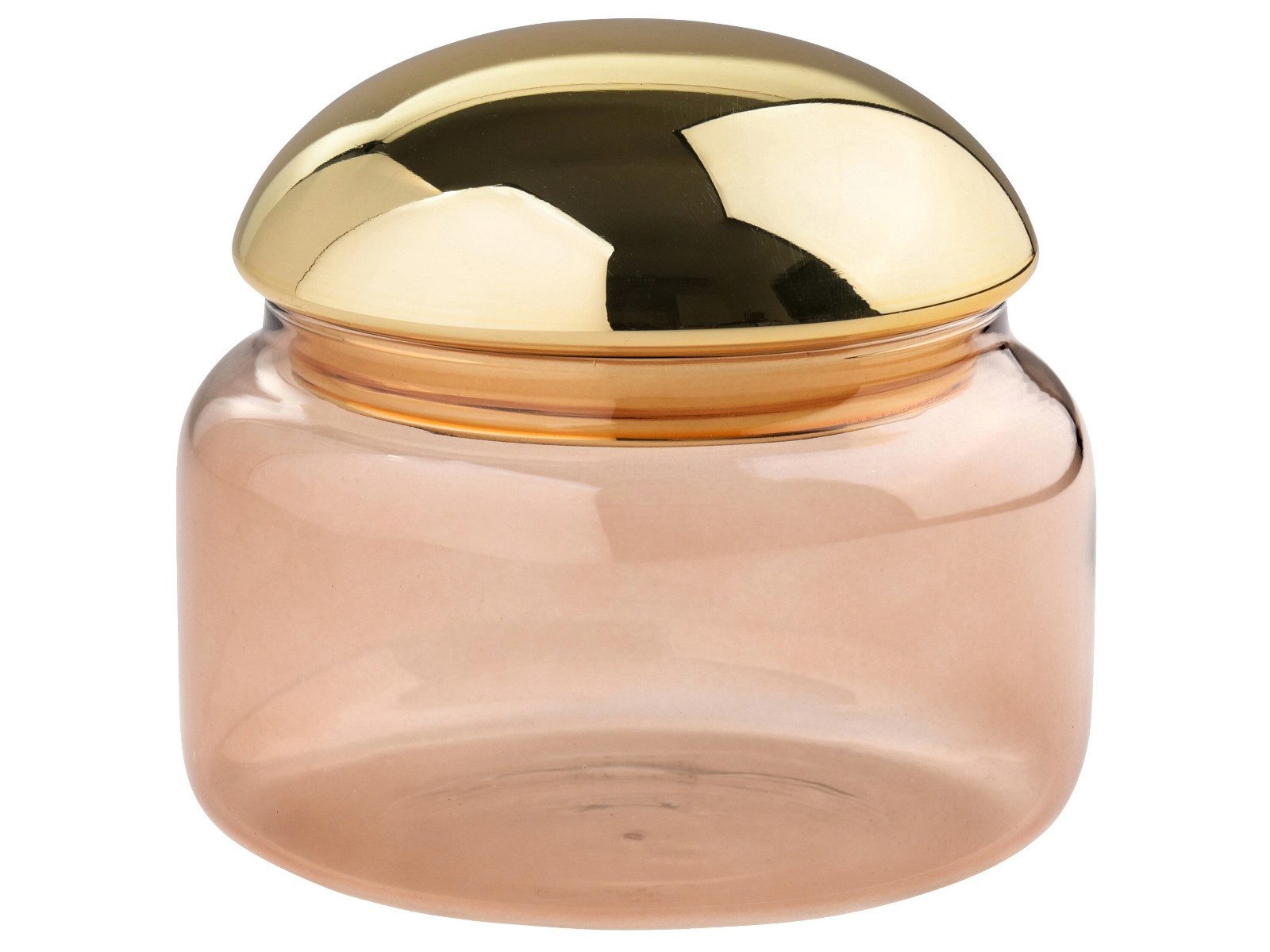 Giftcompany Vorratsdose Voile Glasdose M braun/gold 10,5cm, Glas