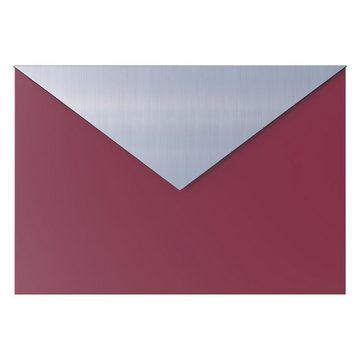 Bravios Briefkasten Briefkasten Letter Rot mit Edelstahlklappe
