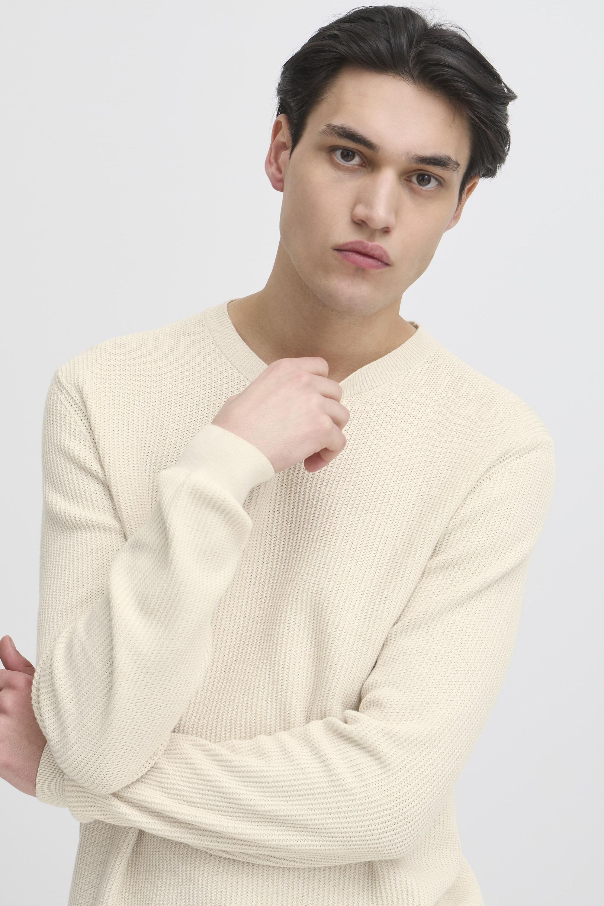 Casual Friday Strickpullover CFNoar Basic Rundhalspullover