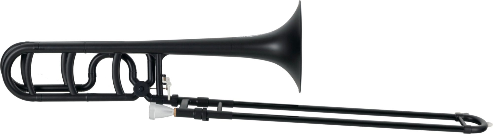 Classic Cantabile Posaune MardiBrass Quart-Posaune Matt-Schwarz Bb/F, inkl. Mundstück und Gigbag, Bb/F-Stimmung - Fiberglas-Zug