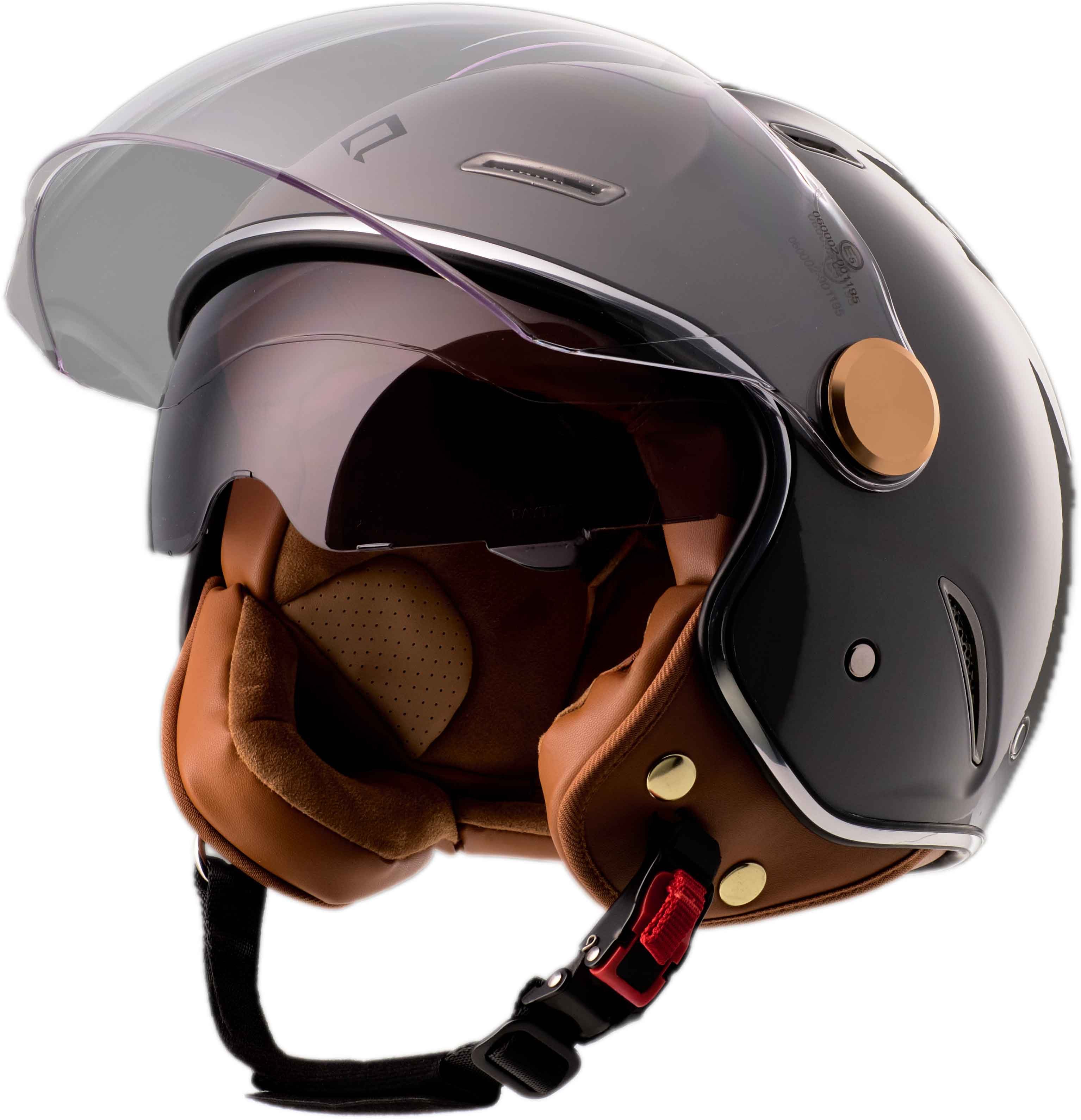 Burnout Motorradhelm Jethelm Heritage Stone