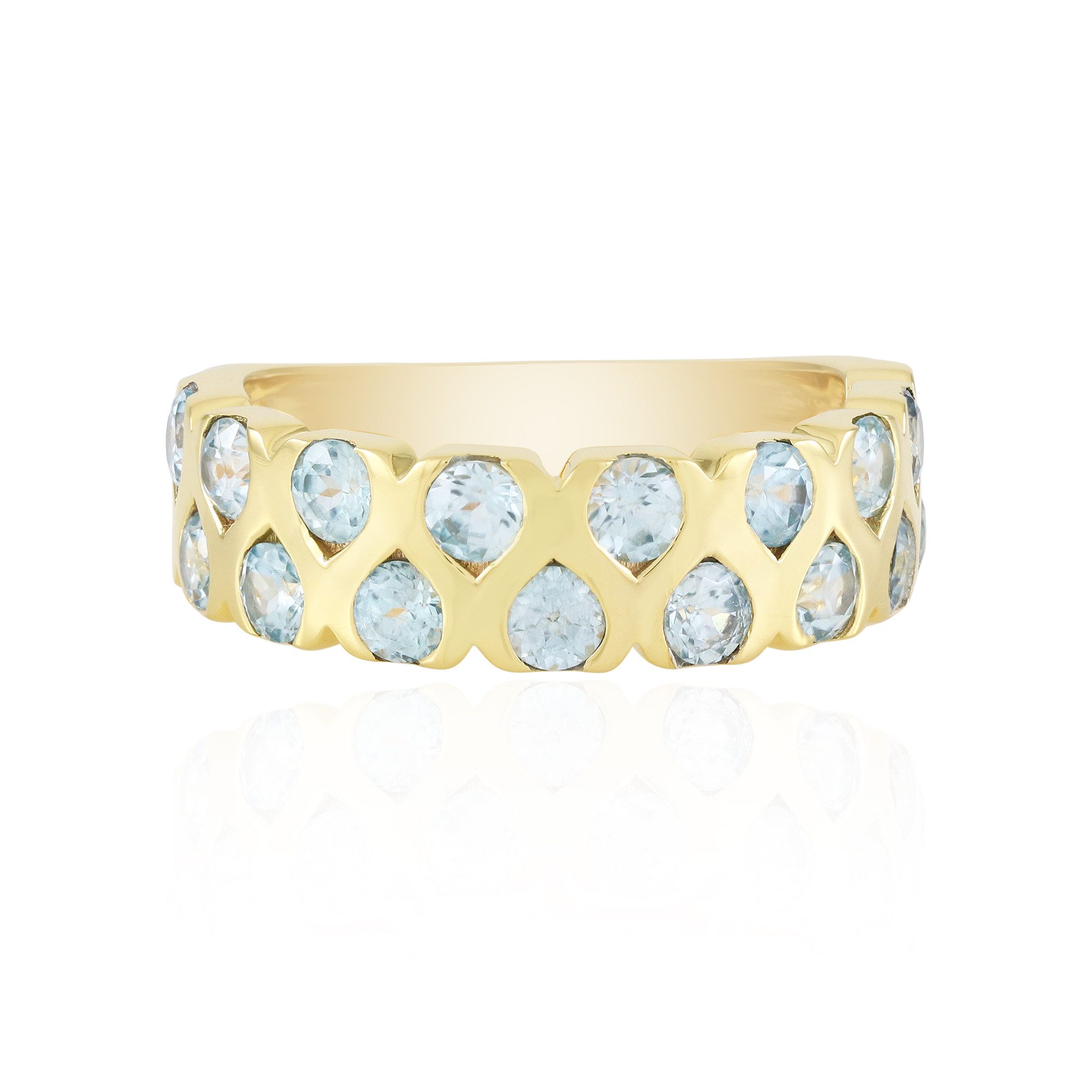 Cavill Silberring Ratanakiri Zirkon Ring 925er Sterlingsilber vergoldet 2,57 ct (1-tlg)