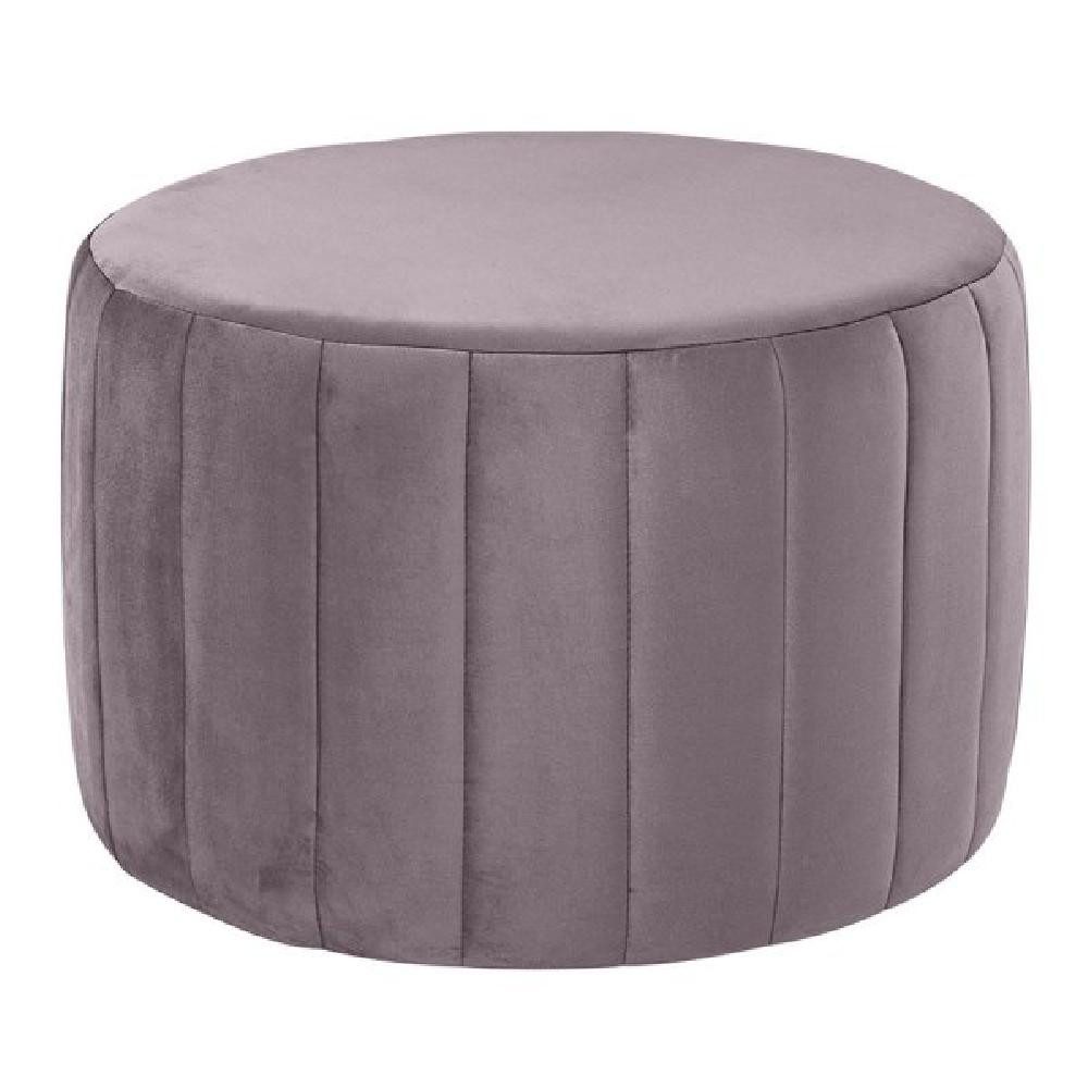 Fink Hocker Pouf Hocker Helen Gesteppt Samtbezug Rose (60cm)