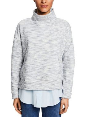 Esprit Sweatshirt Meliertes Sweatshirt mit Stehkragen (1-tlg)