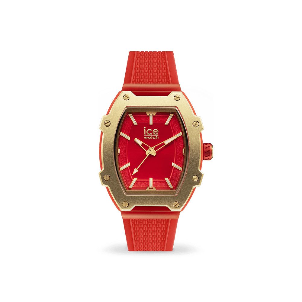 ice-watch Quarzuhr Ice-Watch Ice Boliday Plastic Red Gold (S) 023320, Hochwertiges Produkt mit zeitlosem Design, sorgfältiger Verarbeitung
