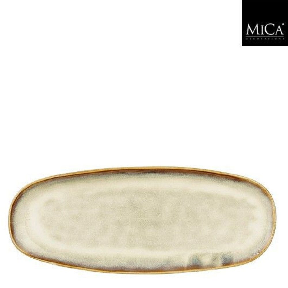 Servierteller MICA Teller Racco, oval, Beige, 36x14,5x2,5 cm, 1173767