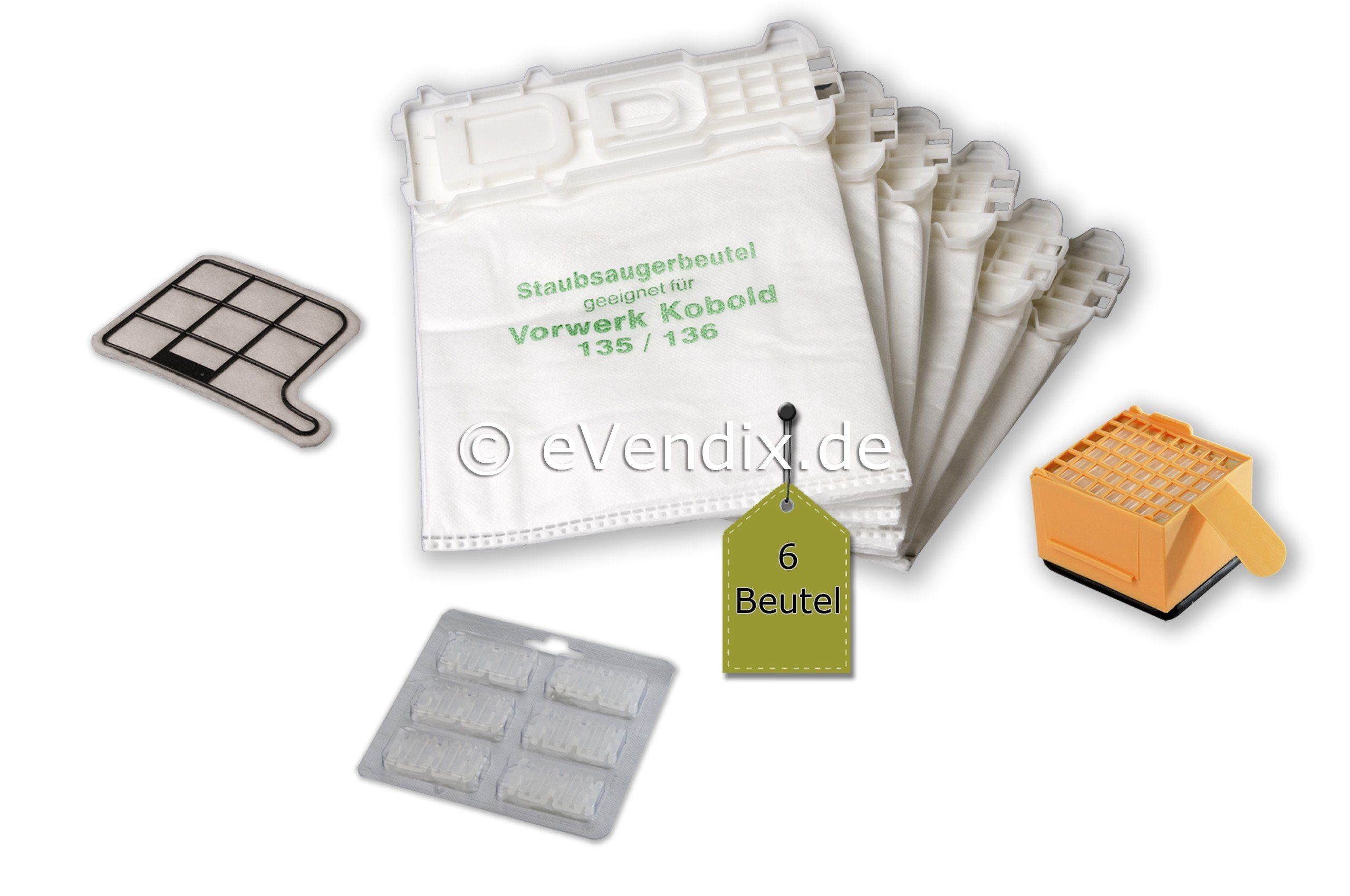 Staubsaugerbeutel passend für Vorwerk Kobold VK 135 / 136