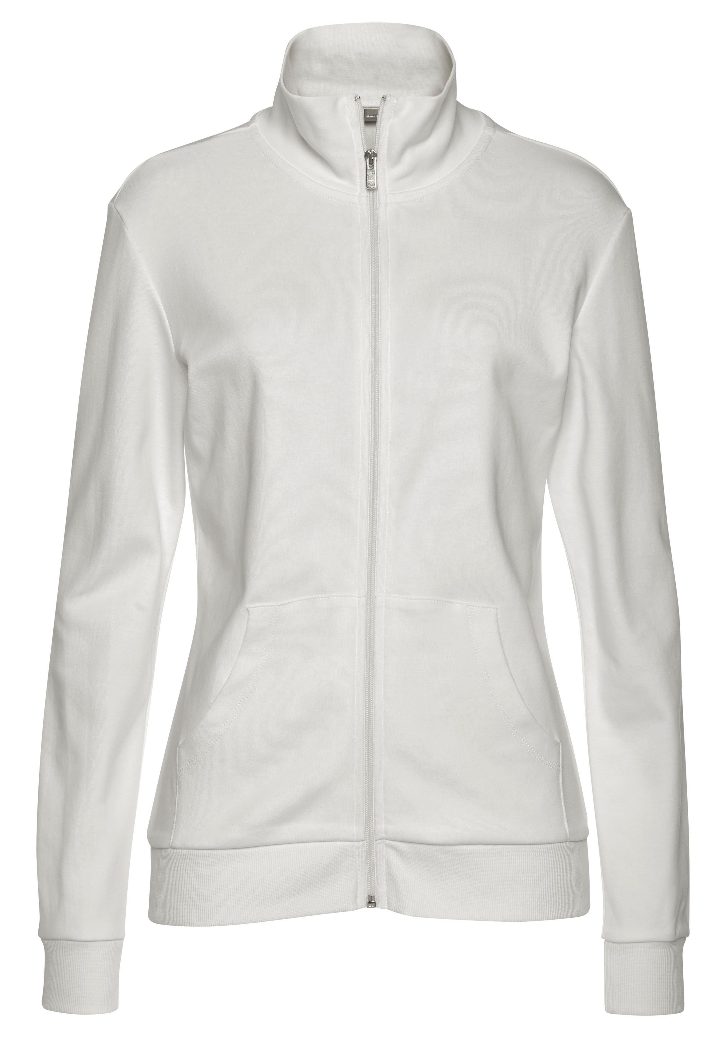 Bench. Loungewear Sweatjacke, mit glänzender Logostickerei am Stehkragen, L günstig online kaufen