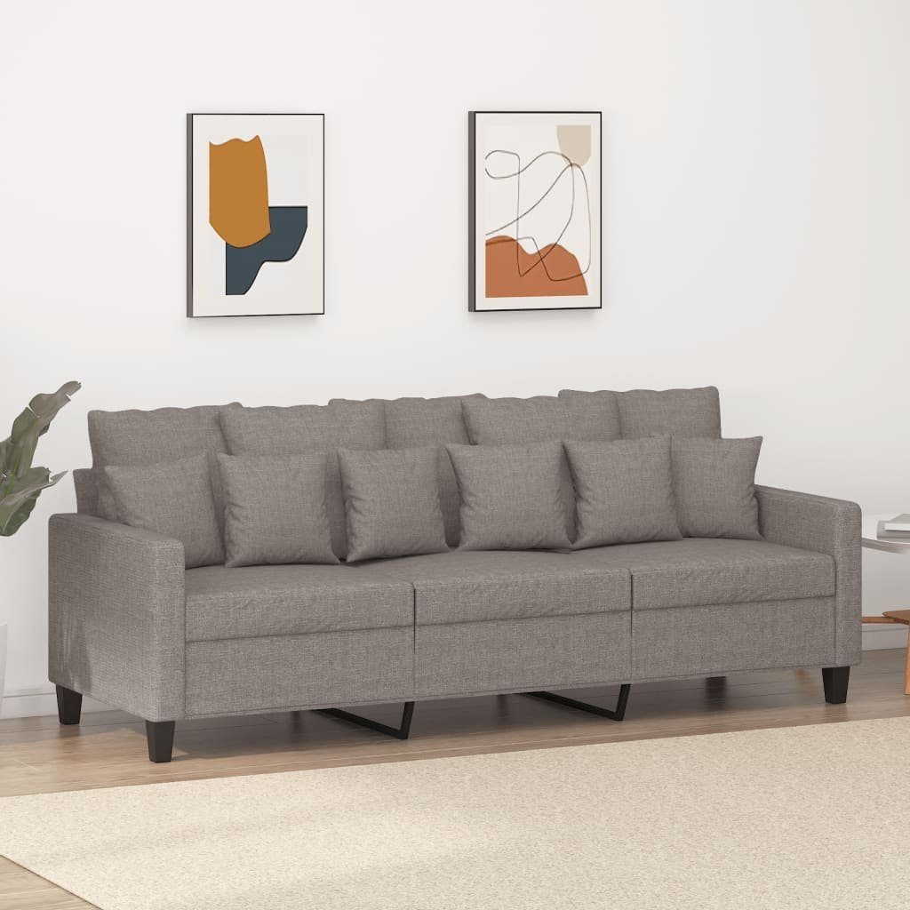 vidaXL Sofa 3-Sitzer-Sofa Taupe 180 cm Stoff