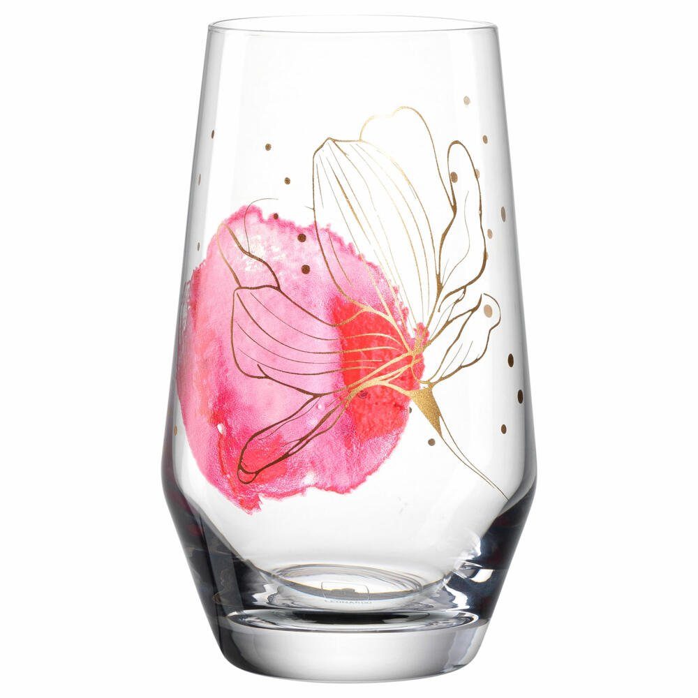 LEONARDO Glas Presente Blüte, 365 ml, Kristallglas, Elegantes Blütendesign