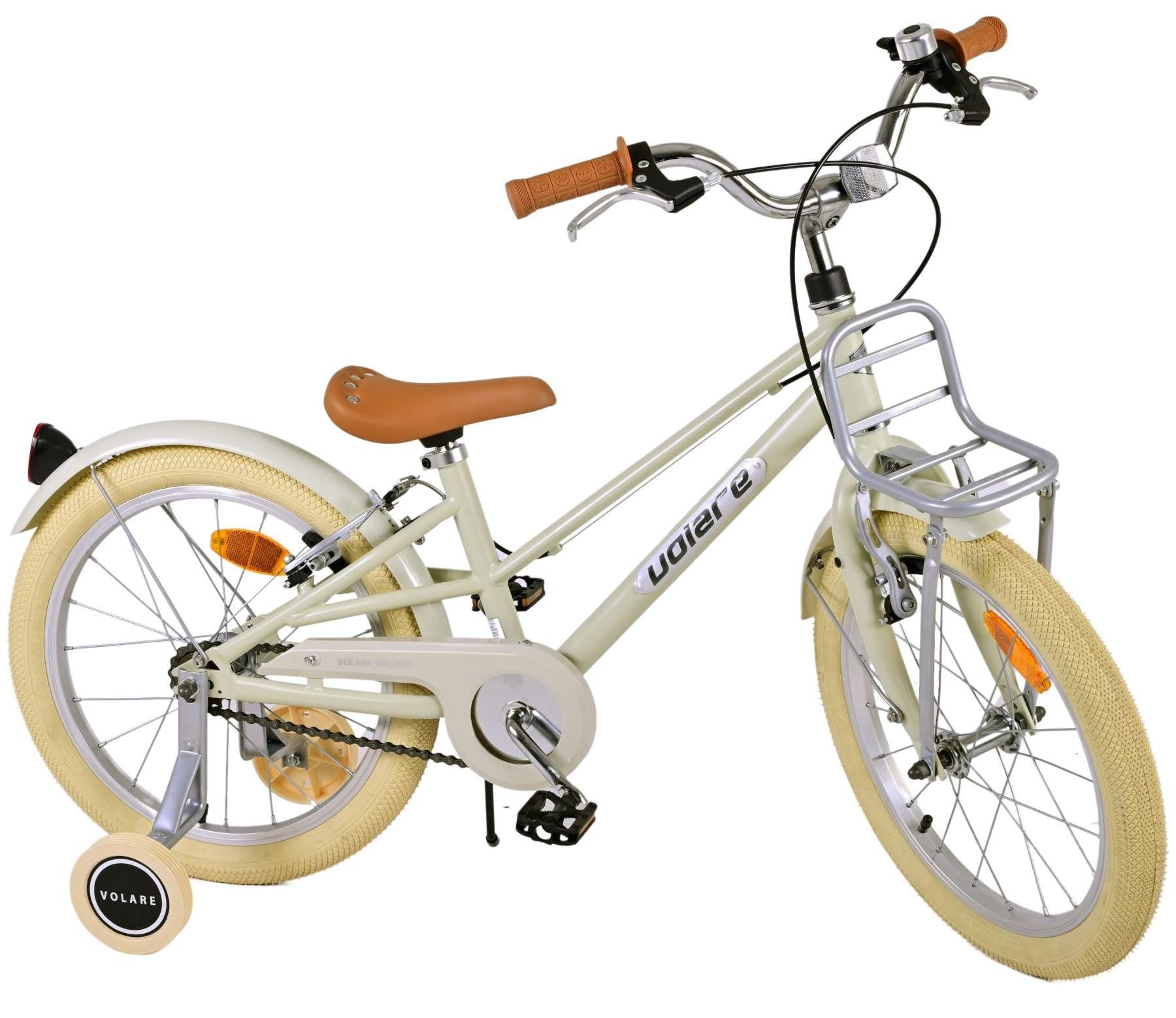 TPFSports Kinderfahrrad Volare Melody 18 Zoll mit 2 Handbremsen, 1 Gang, (Mädchen Fahrrad - Rutschfeste Sicherheitsgriffe), Kinder Fahrrad 18 Zoll mit Ständer Laufrad Mädchen Kinderrad