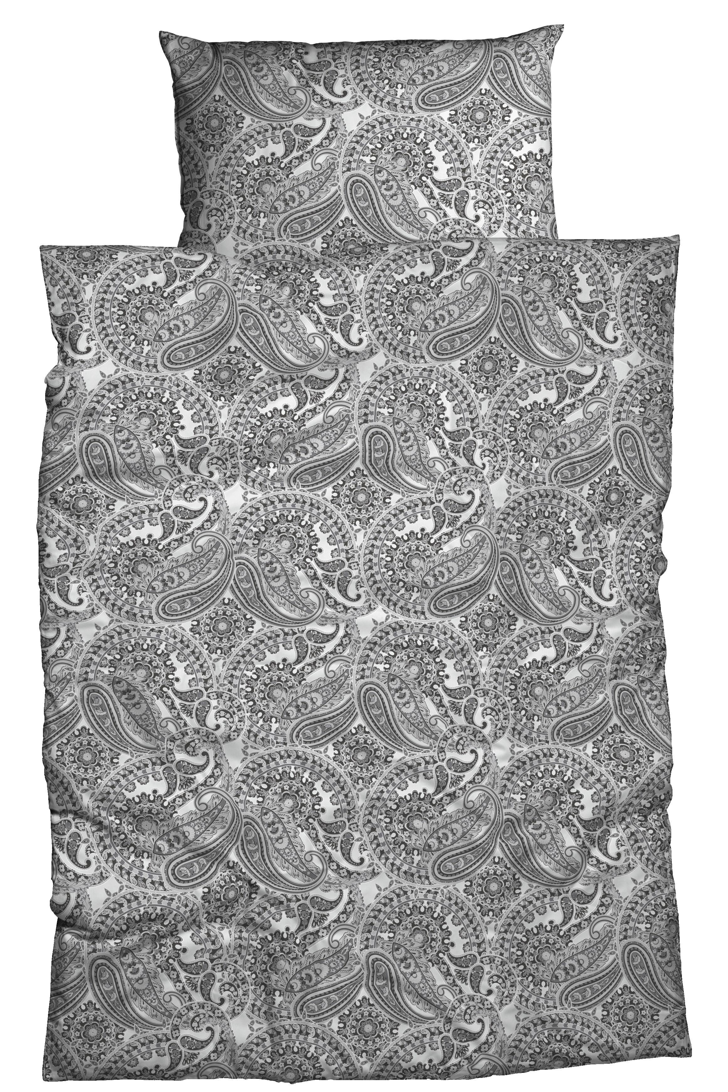 CASATEX Bettwäsche Luana, Satin, 2 teilig, Paisley Design, modern und schöne Farben