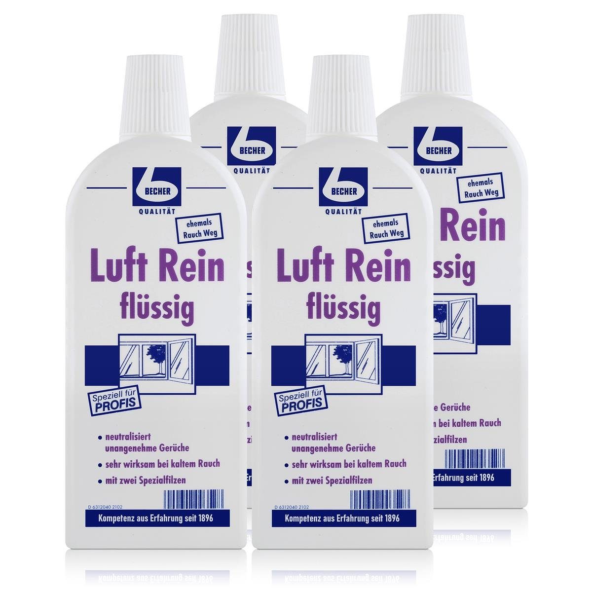 Raumduft Dr. Becher Luft Rein 500ml neutralisiert unangenehme Gerüche (4er Pack