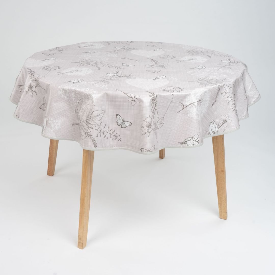 laro Tischdecke 140cm rund Wachstuchdecke Saum-Eingefasst günstig online kaufen