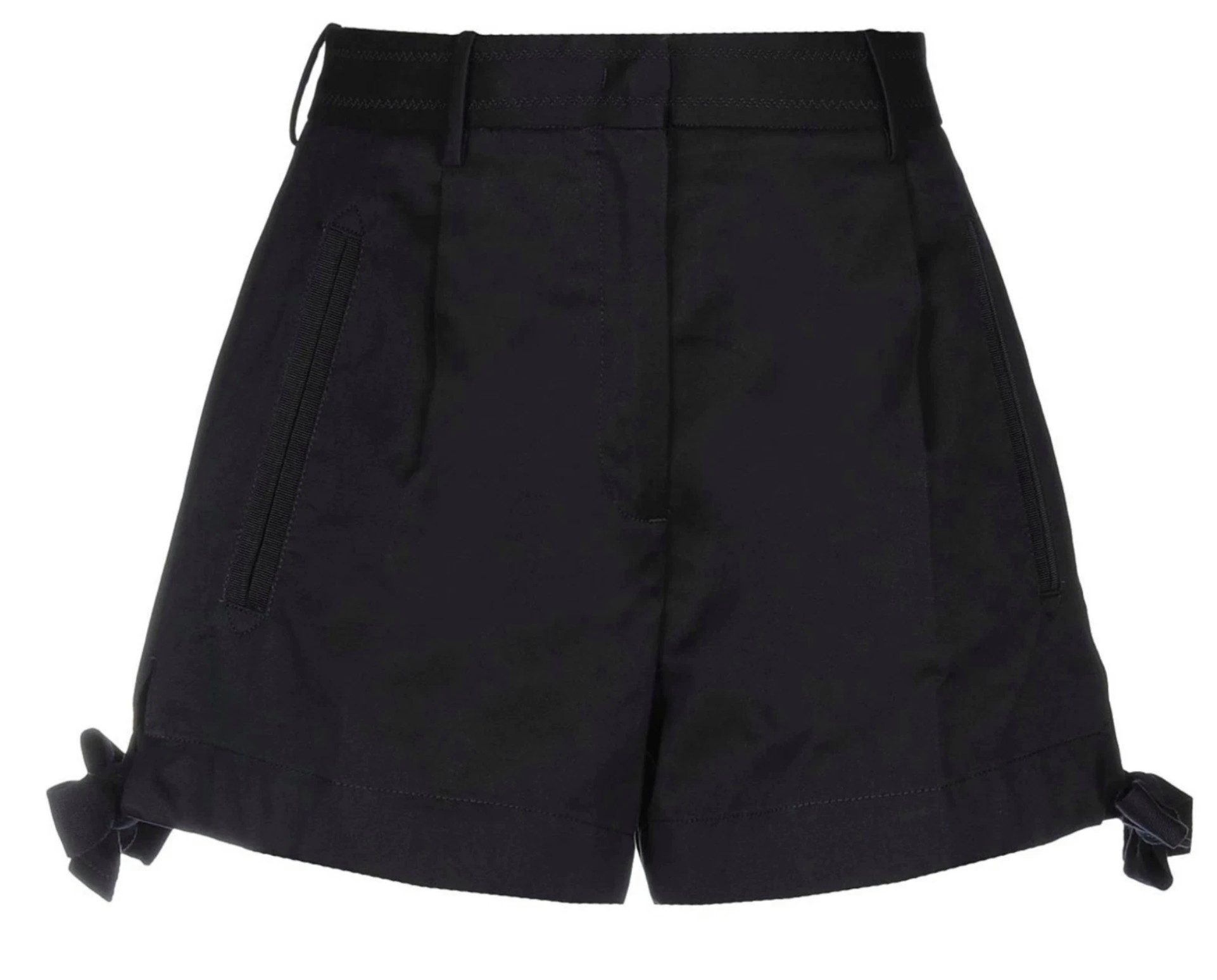 MONCLER Bermudas Damen Bermuda Shorts Hose mit Bindeschleifen mit verstellbaren Bindeschleifen am Saum
