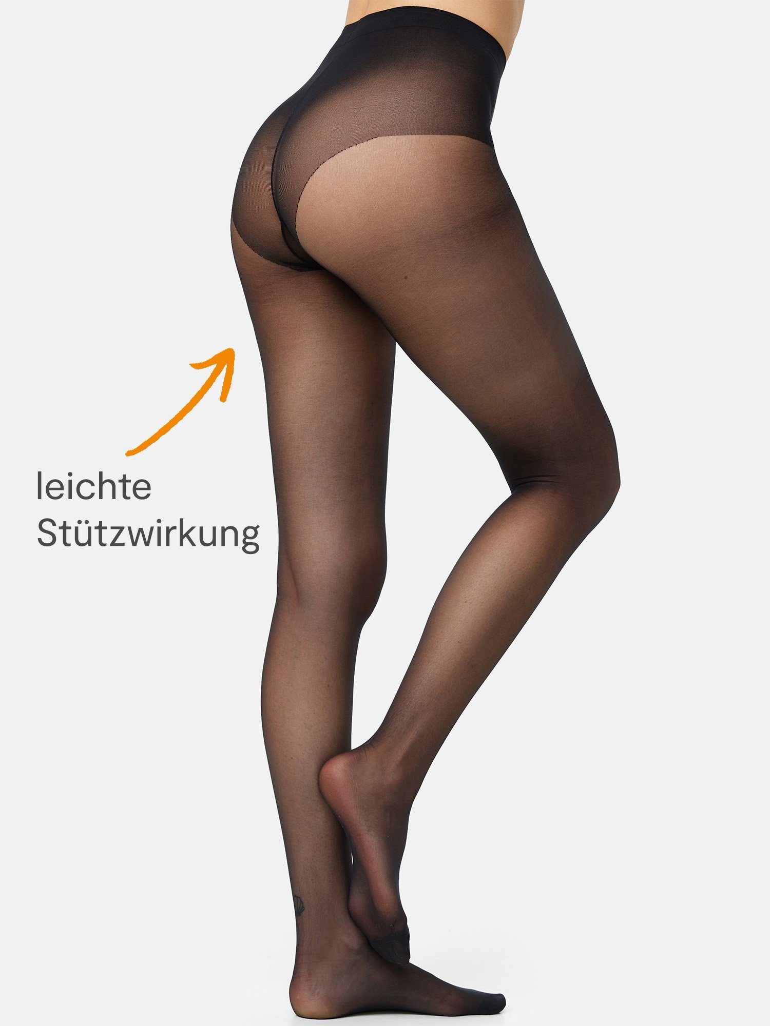 Nur Die Feinstrumpfhose Goodbye Laufmaschen DEN (1er/3er/6er/9er nylon frauen schwarz transparent multi-pack Pack Damen Fein-strumpfhose Energy 1 St) 20 matt durchsichtig