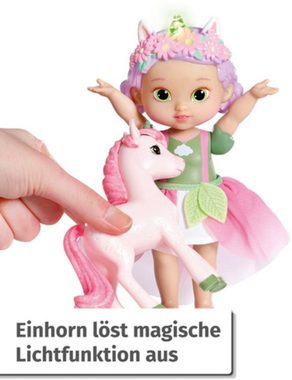 Baby Born Stehpuppe Storybook Prinzessin Ivy, 18 cm, mit Einhorn und Lichteffekten