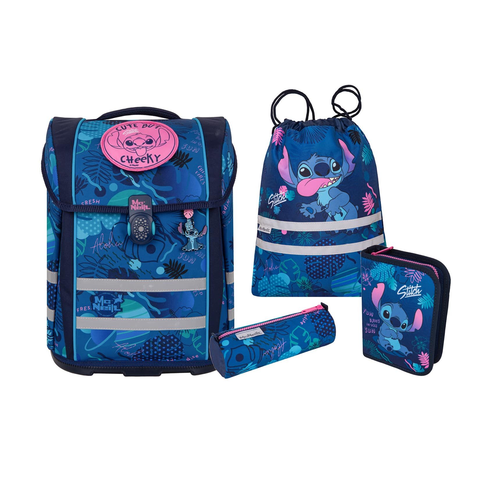 Schulranzen Schulranzen-Set PERFECTO, DISNEY STITCH 5-teilig