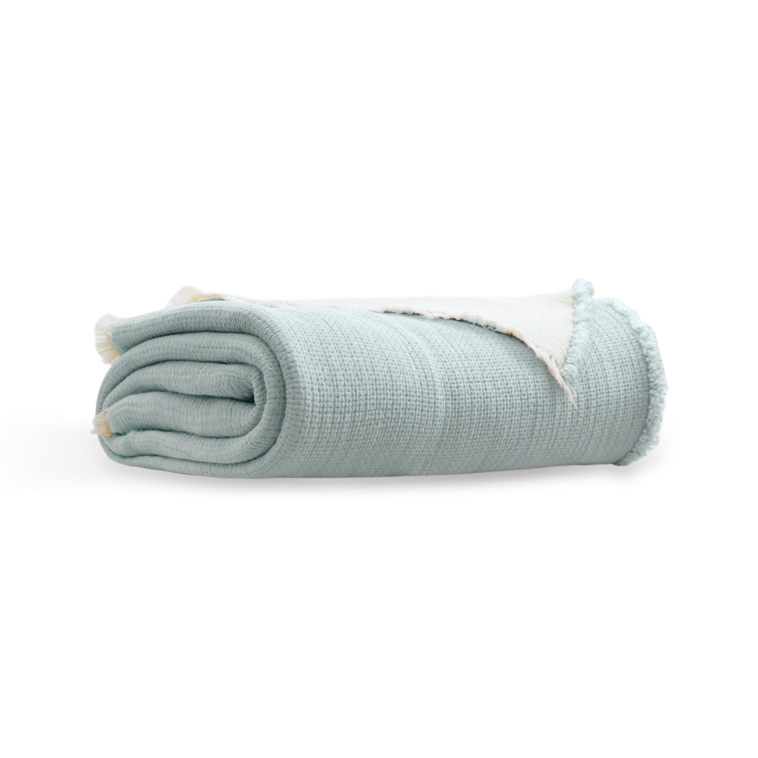 M-Diamant Tagesdecke Musselindecke Wohndecke 100% Baumwolle Babydecke Kuscheldecke, beidseitig verwendbar
