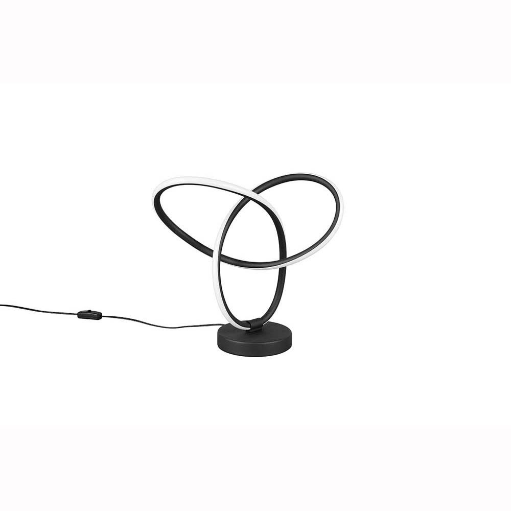 Reality Leuchten Schreibtischlampe, LED-Leuchtmittel fest verbaut, Warmweiß, LED Tischleuchte Beistelllampe Nachttischlampe schwarz